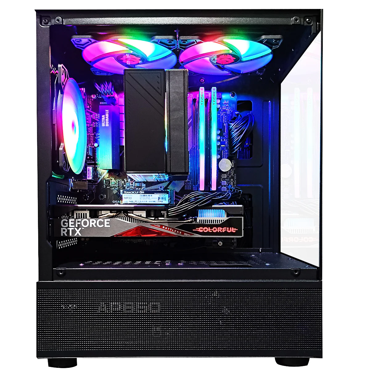 Alpha Reyna Black Desktop Gaming PC | AMD Ryzen 5 5500 | 16GB RAM | 512GB SSD | RTX 4060 | Windows 11 Pro - Image 2