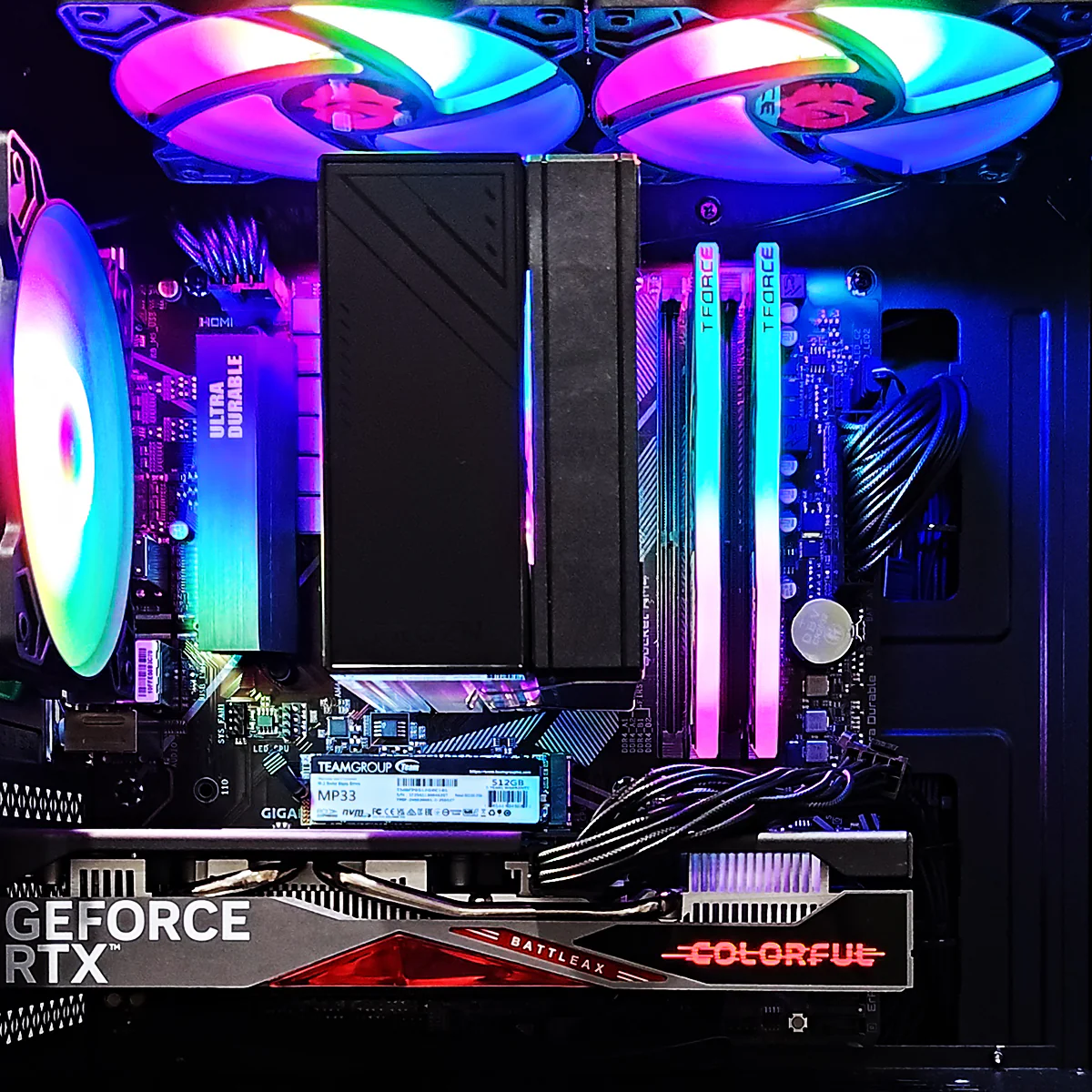 Alpha Reyna Black Desktop Gaming PC | AMD Ryzen 5 5500 | 16GB RAM | 512GB SSD | RTX 4060 | Windows 11 Pro - Image 3