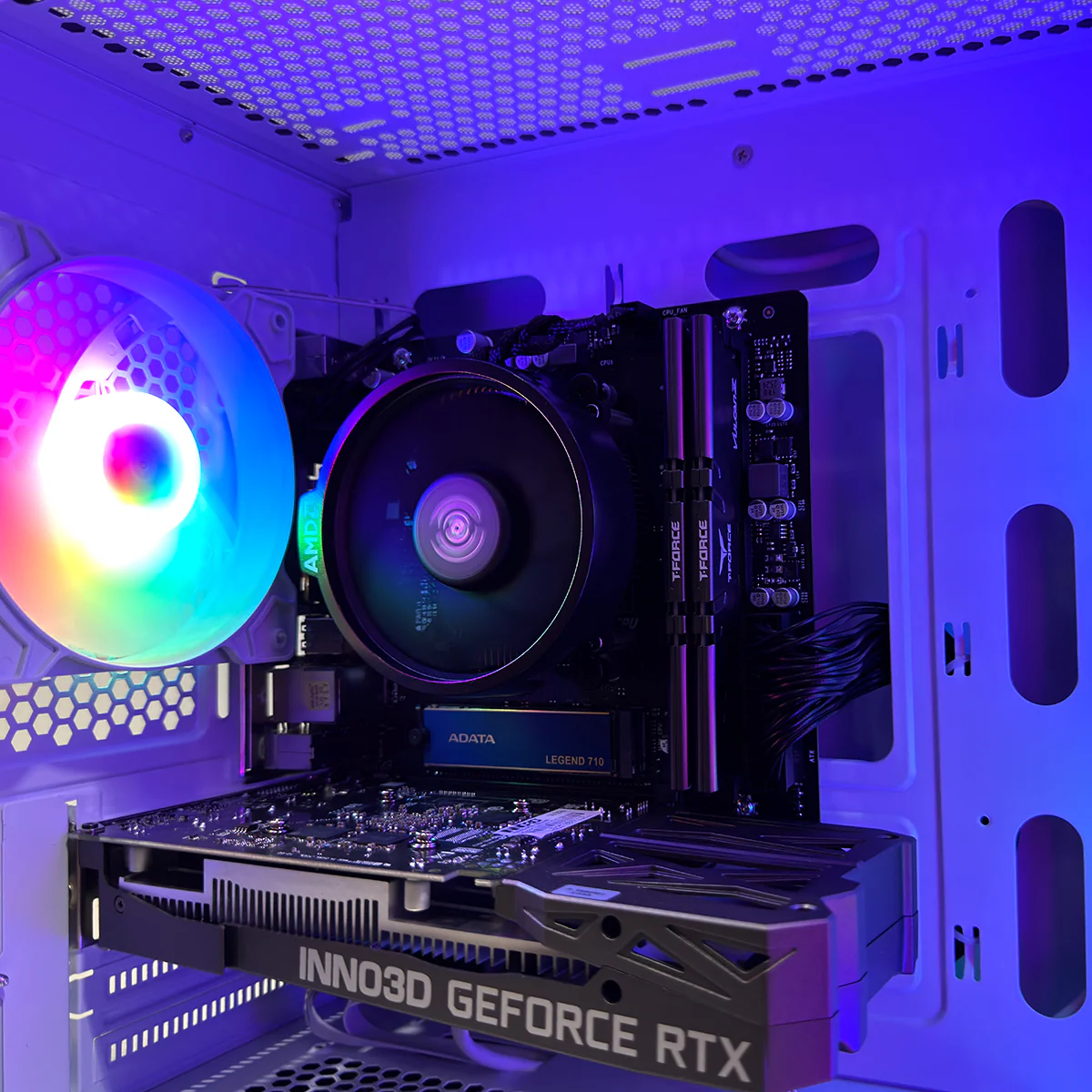 Alpha Ruby White Desktop Gaming PC | AMD Ryzen 5 5500 | 16GB (2x8GB) RAM | 500GB SSD | RTX 3050 | Windows 11 Pro - Image 3