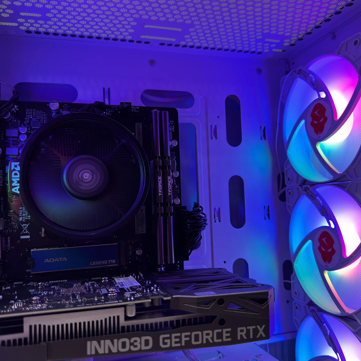 Alpha Ruby White Desktop Gaming PC | AMD Ryzen 5 5500 | 16GB (2x8GB) RAM | 500GB SSD | RTX 3050 | Windows 11 Pro - Image 4