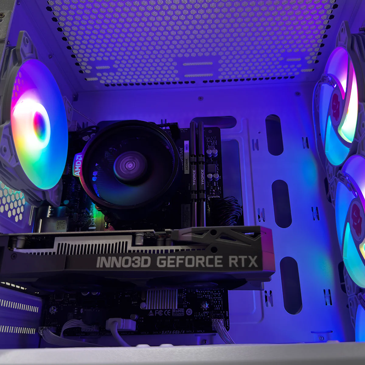 Alpha Ruby White Desktop Gaming PC | AMD Ryzen 5 5500 | 16GB (2x8GB) RAM | 500GB SSD | RTX 3050 | Windows 11 Pro - Image 5