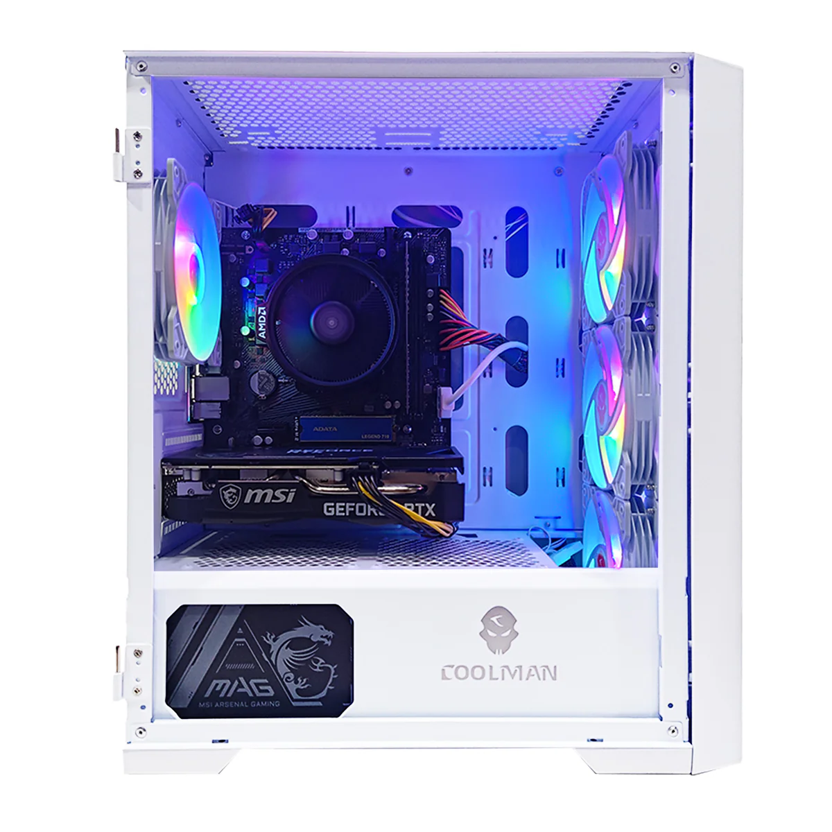 Alpha Ruby White Desktop Gaming PC | AMD Ryzen 5 5500GT | 16GB RAM | 512GB SSD | RTX 3050 | Windows 11 Pro - Image 2
