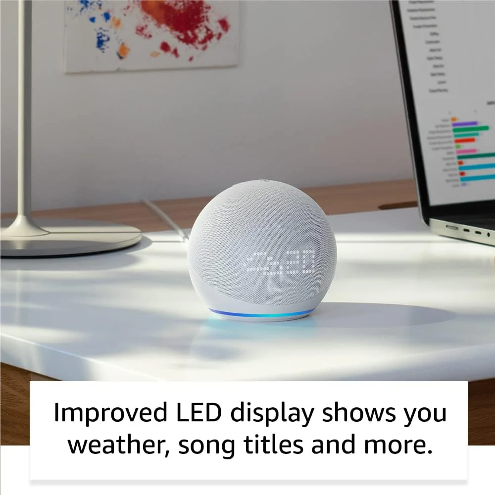 Amazon Echo Dot 5th Gen Smart Speaker With Clock & Alexa (Cloud Blue) - Image 6