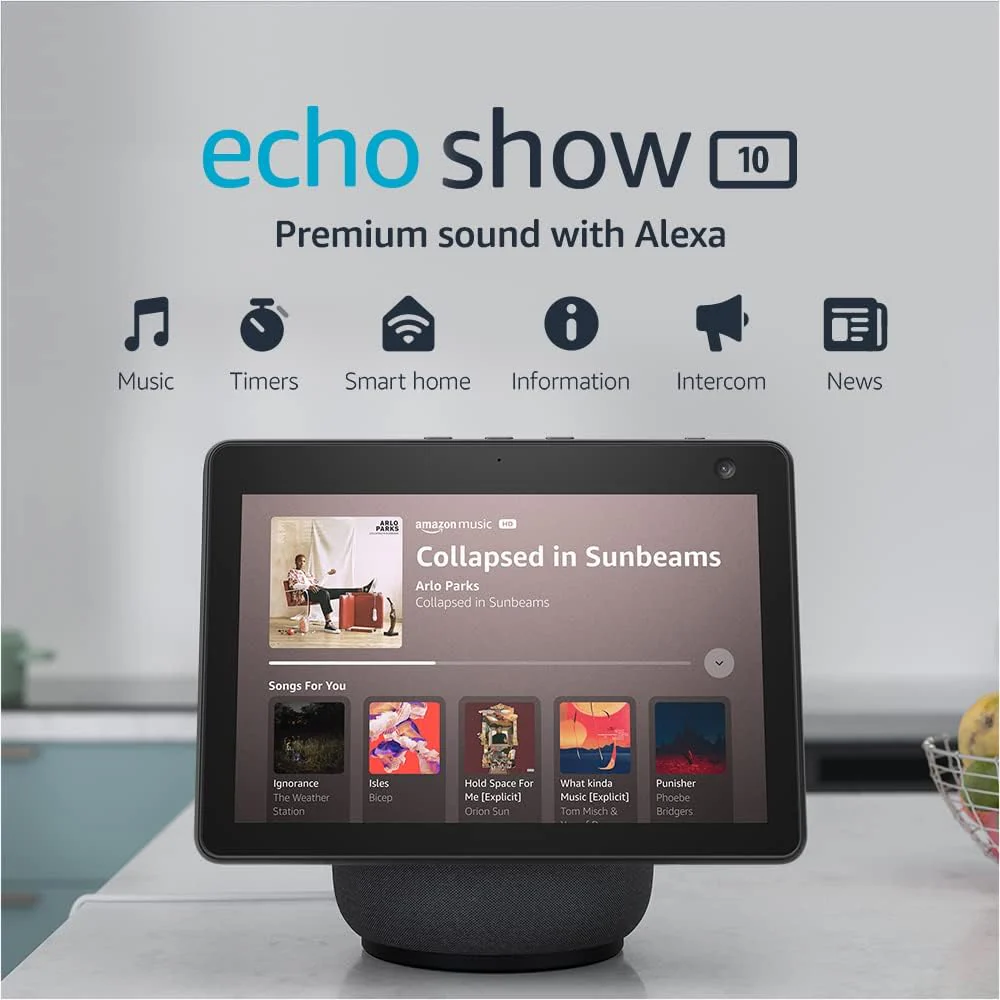 Amazon Echo Show 10 HD Smart Display w/ Alexa 3rd Gen (Charcoal) - Image 4