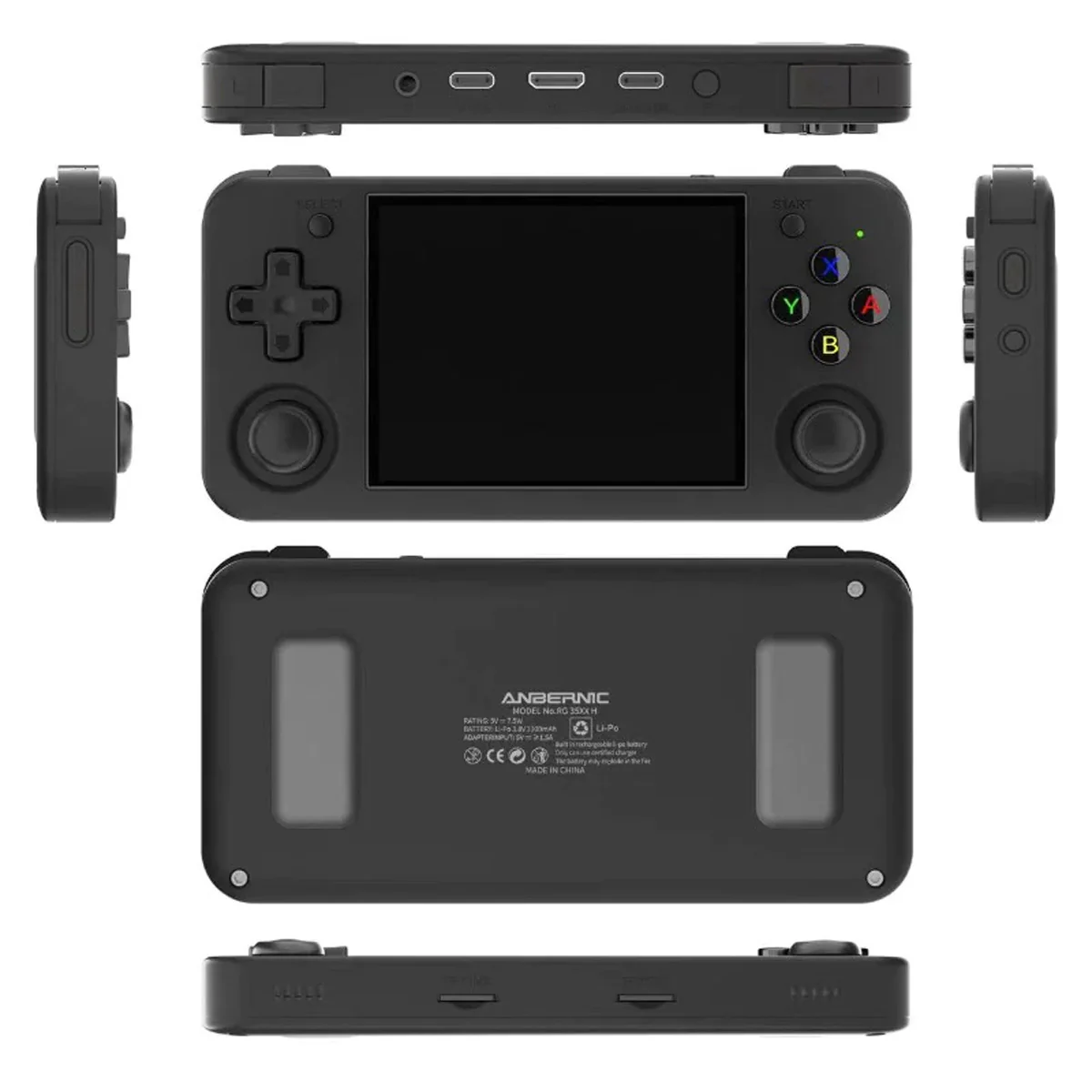 Anbernic RG35XX H Handheld Gaming Console (Black, Transparent Purple, Transparent White) - Image 3
