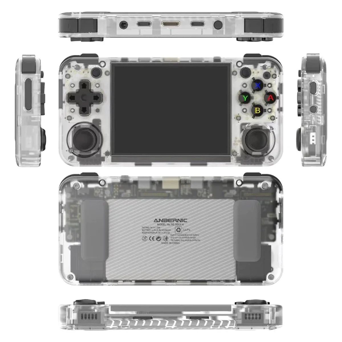 Anbernic RG35XX H Handheld Gaming Console (Black, Transparent Purple, Transparent White) - Image 7