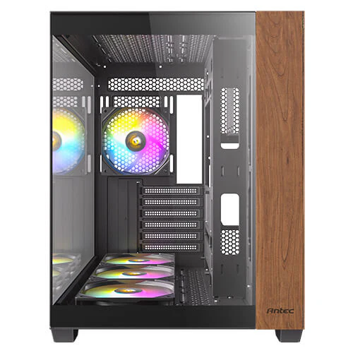 Antec CX800 Wood ARGB Dual Chamber Mid-Tower PC Gaming Case (Black) - Image 4