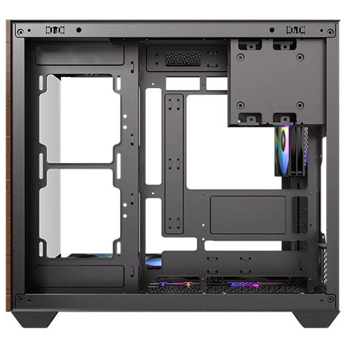 Antec CX800 Wood ARGB Dual Chamber Mid-Tower PC Gaming Case (Black) - Image 7