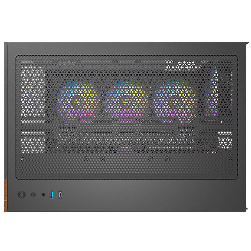 Antec CX800 Wood ARGB Dual Chamber Mid-Tower PC Gaming Case (Black) - Image 9