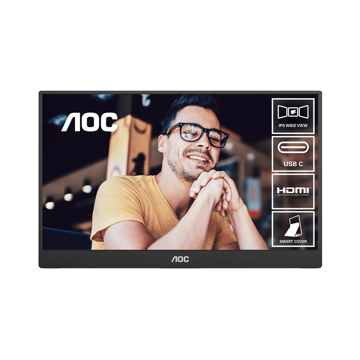 AOC 16T20/71 15.6" FHD (1920X1080) 60Hz 5ms GTG IPS USB-C Portable Monitor