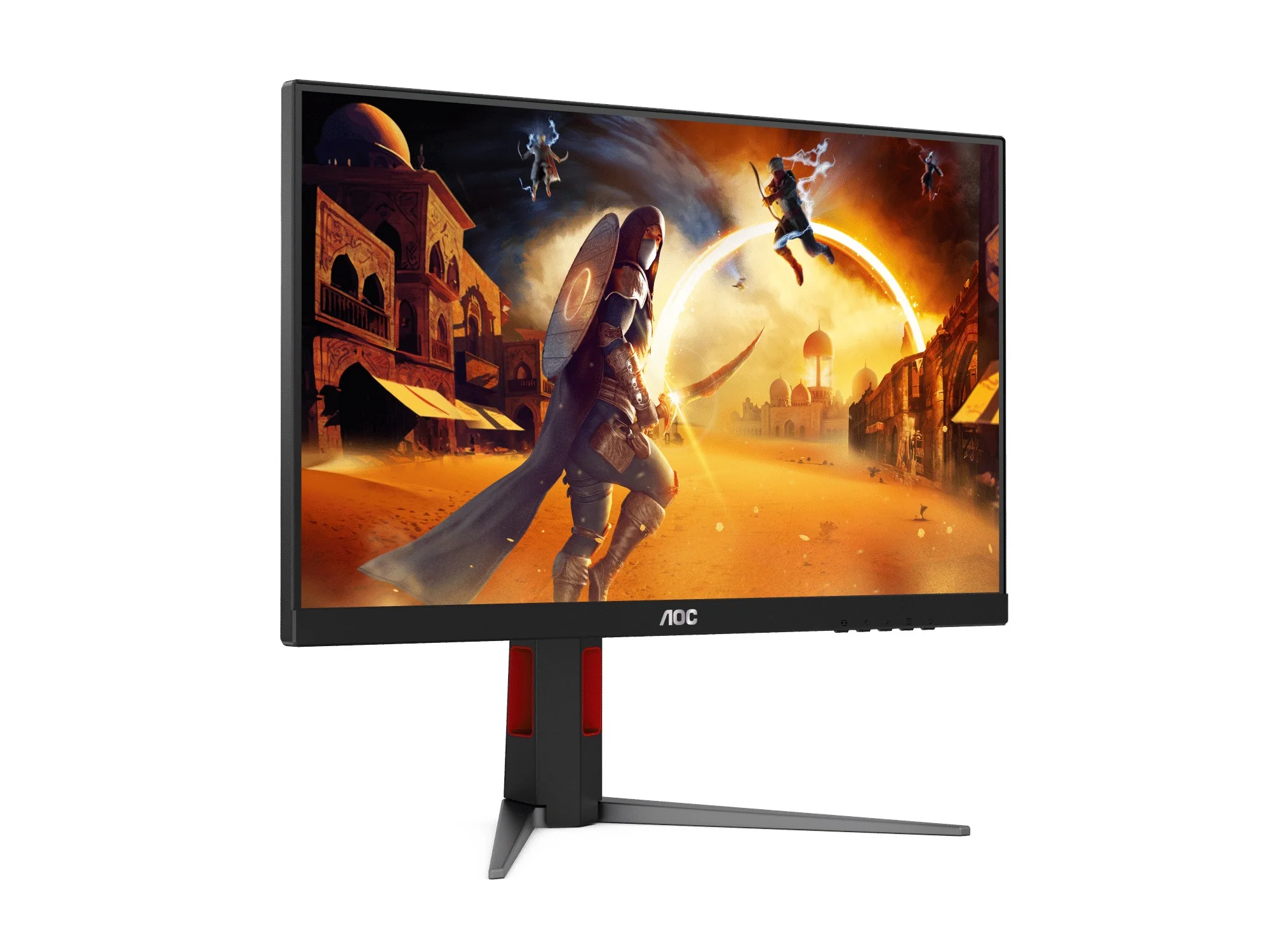 AOC 24G4/71 23.8" FHD 180HZ 1MS HDR10 Adaptive Sync Fast IPS Gaming Monitor (Black/Red) - Image 3