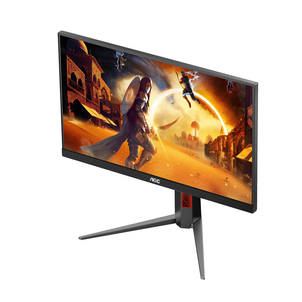 AOC 24G4H 24" FHD (1920x1080) IPS 200Hz 0.3Ms Adaptive-Sync Gaming Monitor with Height / Tilt / Swivel / Pivot Adjustment (Black/Red) - Image 9