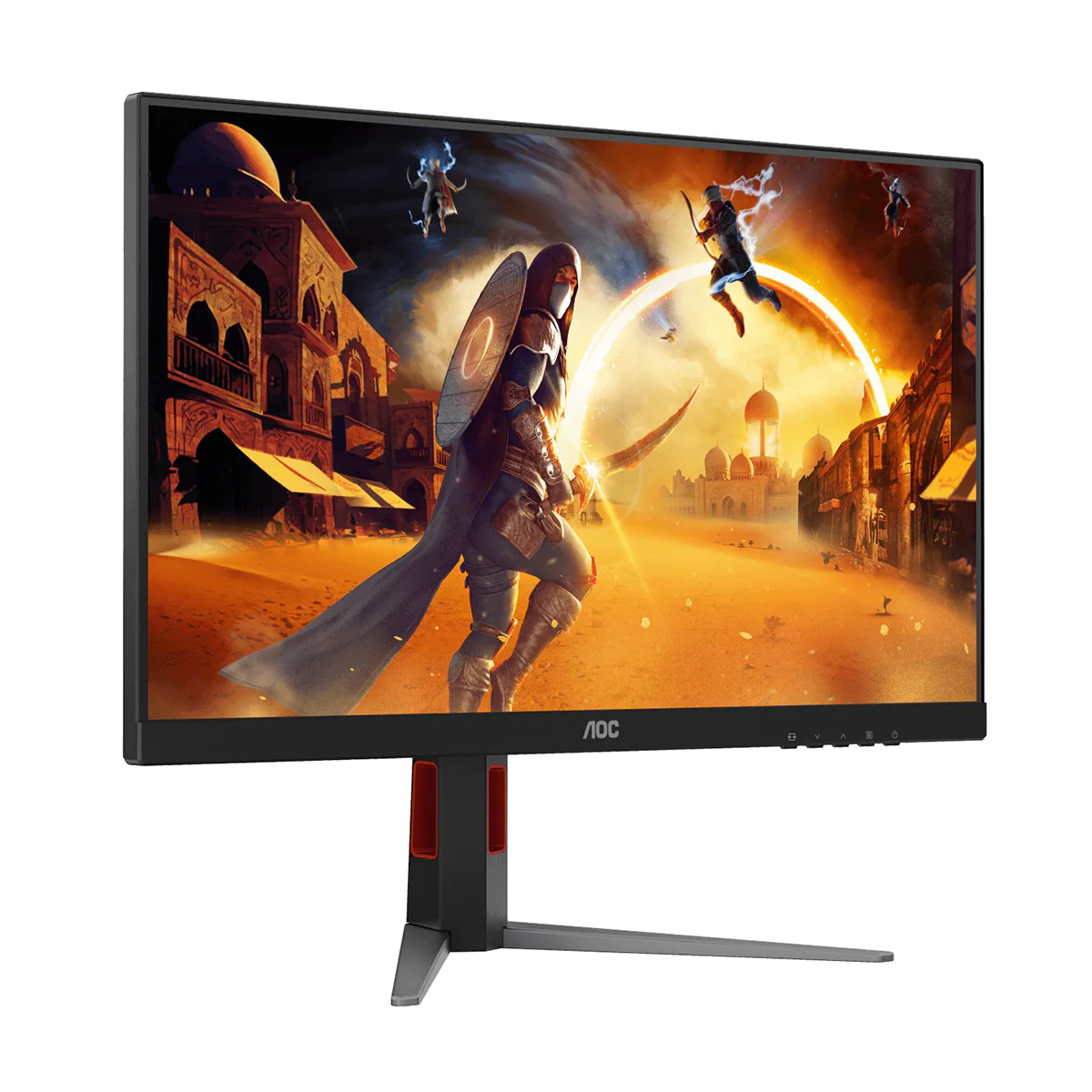 AOC 27G4H/71 27" FHD (1920x1080) IPS 200Hz 0.3Ms Adaptive-Sync Gaming Monitor with Height / Tilt / Swivel / Pivot Adjustment (Black/Red) - Image 4