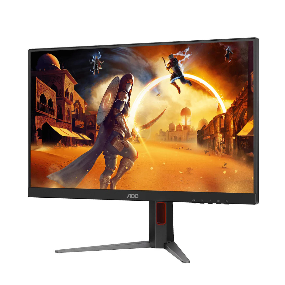 AOC 27G4H/71 27" FHD (1920x1080) IPS 200Hz 0.3Ms Adaptive-Sync Gaming Monitor with Height / Tilt / Swivel / Pivot Adjustment (Black/Red) - Image 6