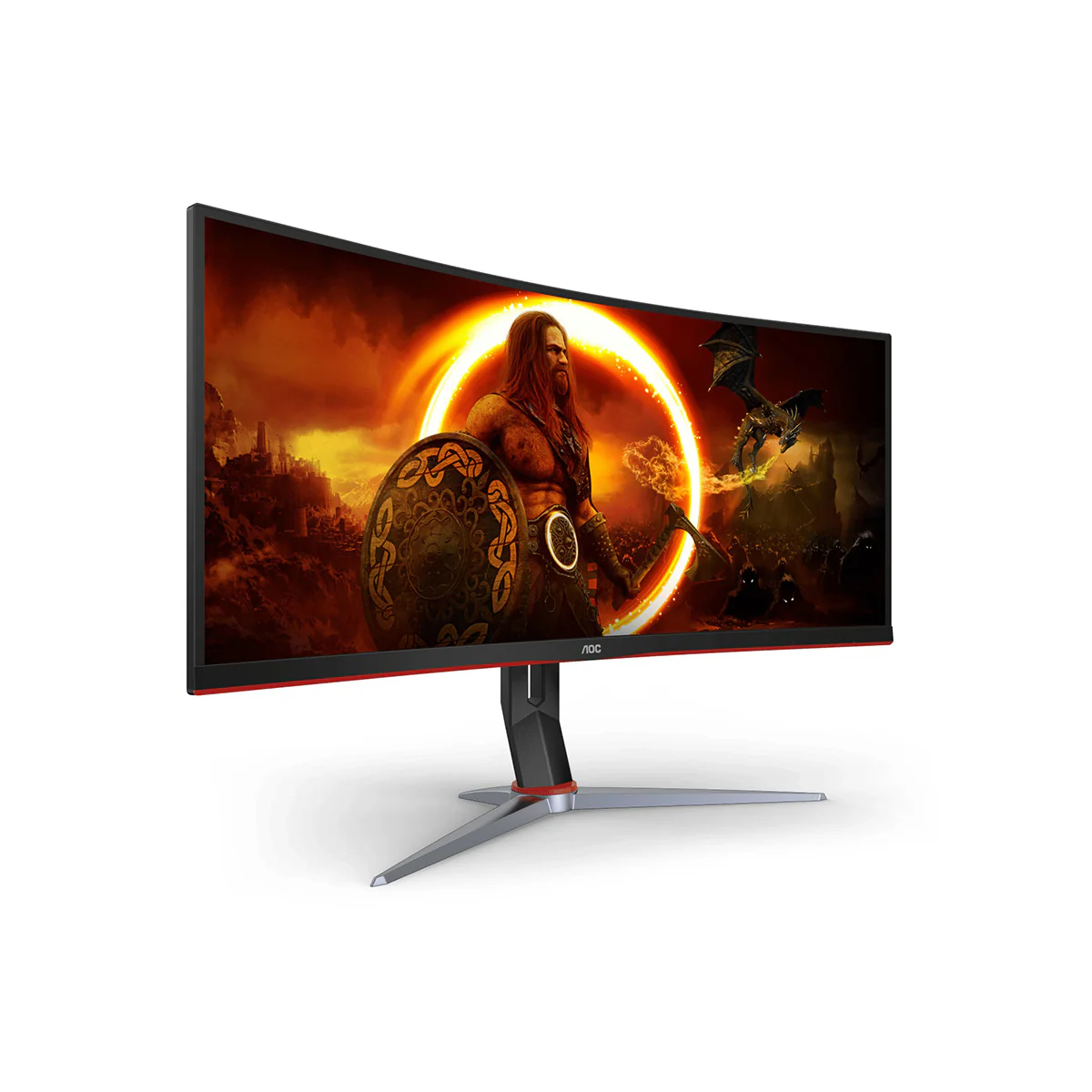 AOC CU34G2X/71 34" WQHD (3440x1440) 144Hz 1ms MPRT Wide View Adaptive Sync Gaming Monitor (Black/Red) - Image 4
