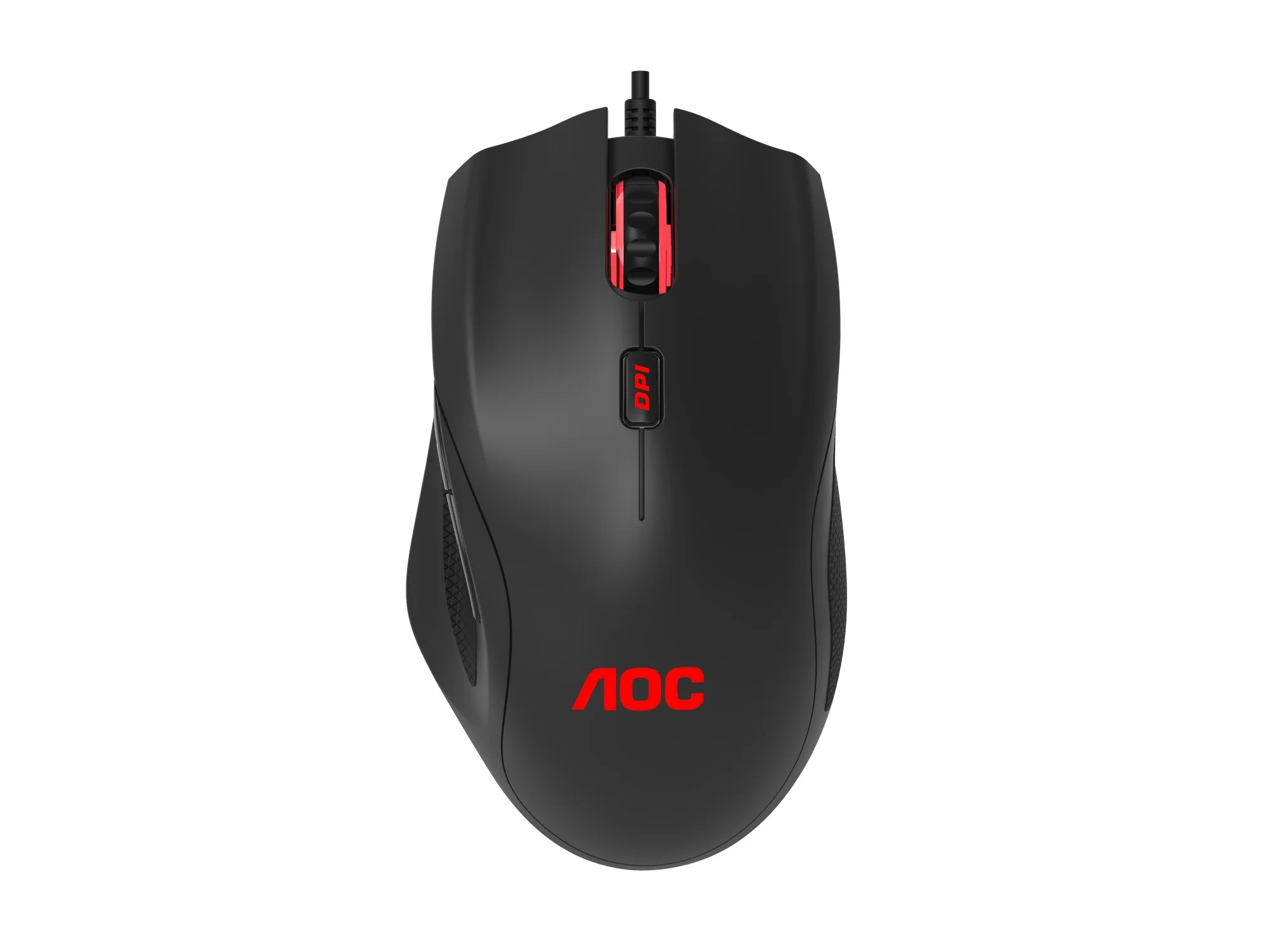 AOC GM200 FPS RGB Wired Gaming Mouse (Black) + Mouse Bungee - Image 2