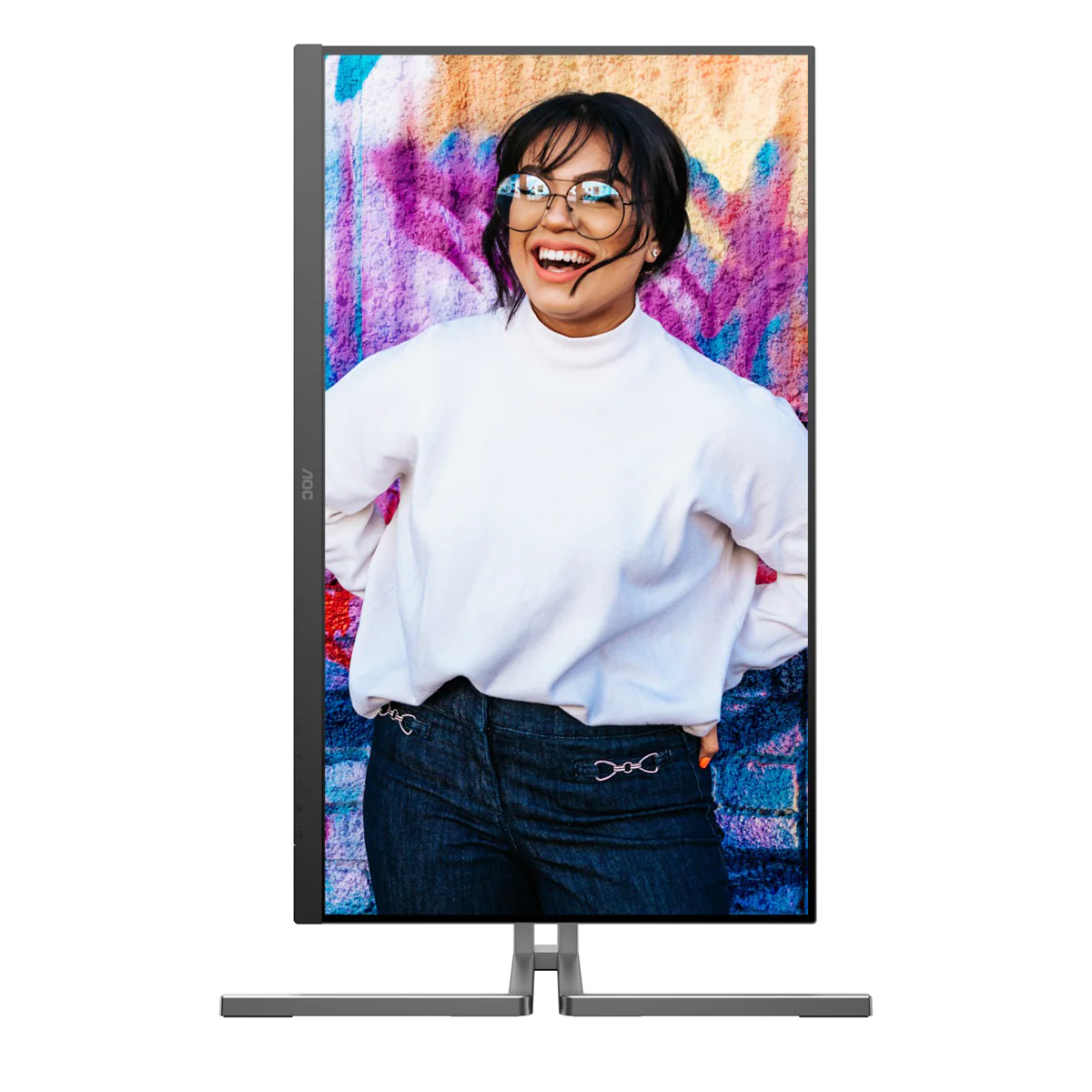 AOC Graphic Pro Q27U3CV/71 27" QHD (2560x1440) 75Hz 4ms GtG IPS QD 3-Sided Frameless Adaptive Sync Monitor (Black/Grey) - Image 7