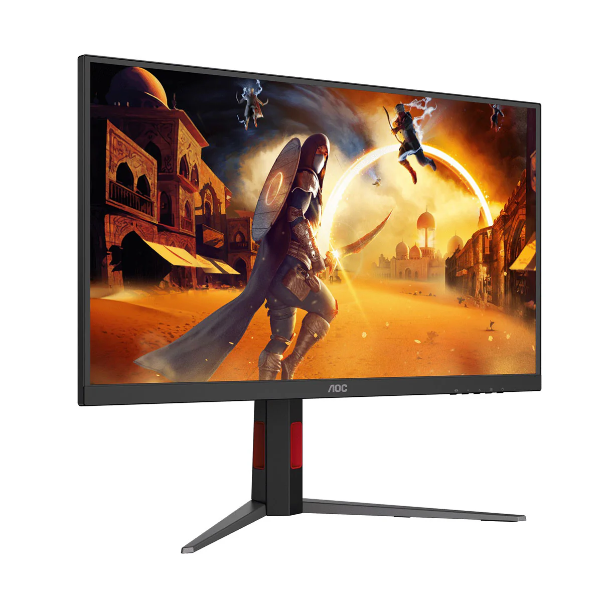 AOC U27G4/71 27" UHD (3840x2160) Dual Mode (FHD @ 320Hz or UHD @ 160Hz) 0.5ms MPRT Adaptive-Sync Fast IPS Gaming Monitor with Tilt, Pivot, Swivel & Height Adjustment (Black/Red) - Image 3