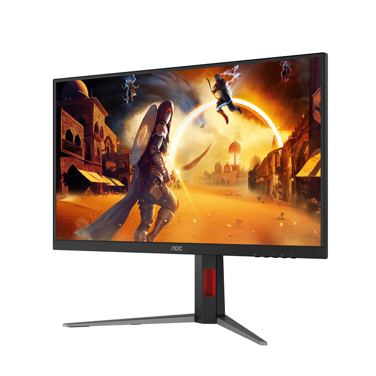 AOC U27G4/71 27" UHD (3840x2160) Dual Mode (FHD @ 320Hz or UHD @ 160Hz) 0.5ms MPRT Adaptive-Sync Fast IPS Gaming Monitor with Tilt, Pivot, Swivel & Height Adjustment (Black/Red) - Image 9
