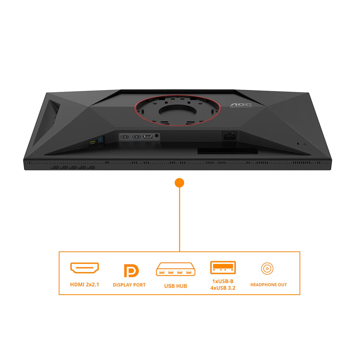 AOC U27G4XM 27" UHD (3840x2160) Dual Mode (4K @ 160Hz or FHD @ 320Hz) 1ms Fast IPS MiniLED Dual Gaming Monitor with Tilt, Height, Pivot & Swivel Adjustment (Black/Red) - Image 21