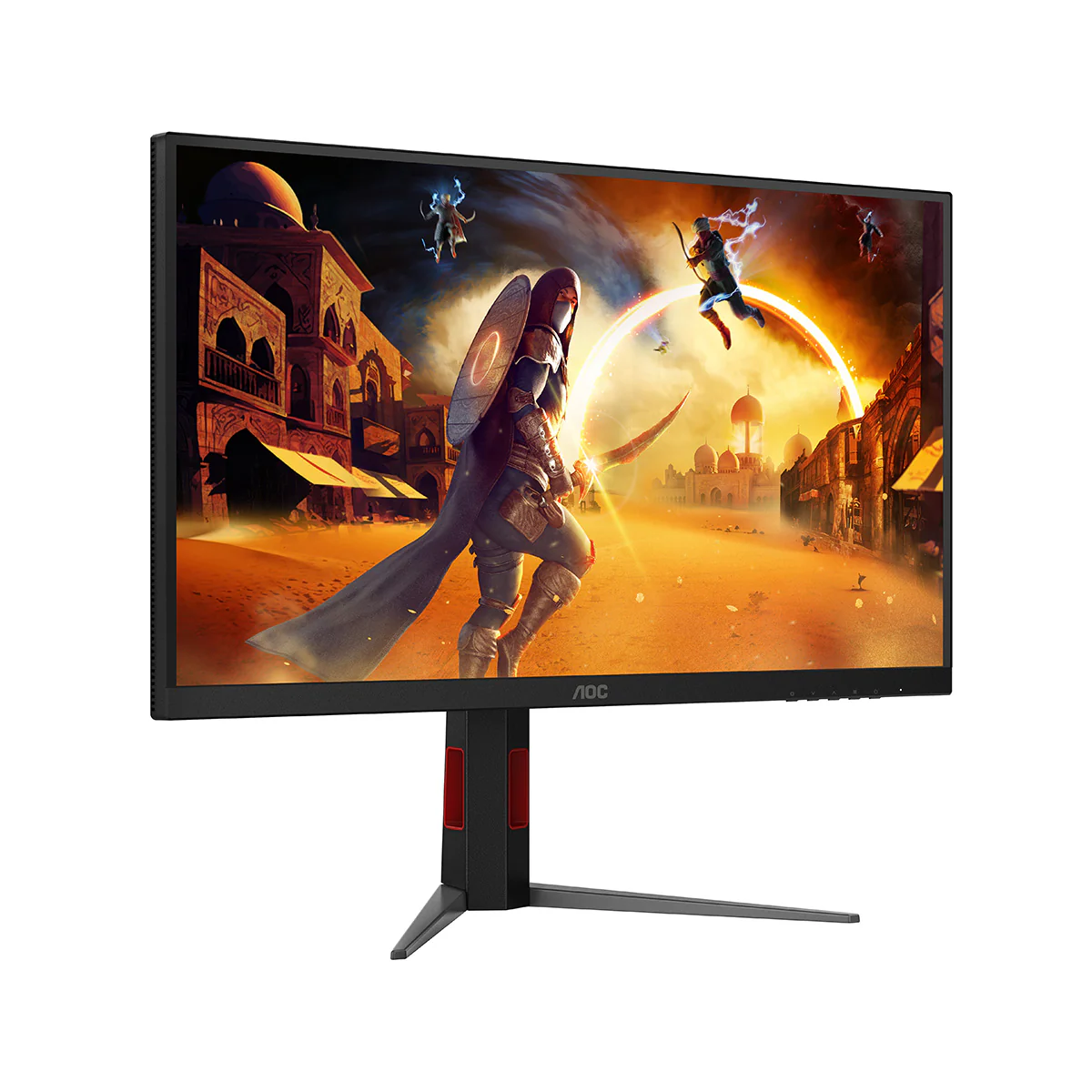 AOC U27G4XM 27" UHD (3840x2160) Dual Mode (4K @ 160Hz or FHD @ 320Hz) 1ms Fast IPS MiniLED Dual Gaming Monitor with Tilt, Height, Pivot & Swivel Adjustment (Black/Red) - Image 6