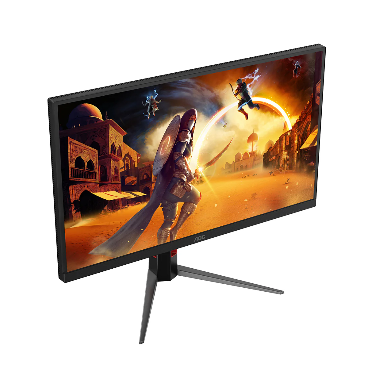 AOC U27G4XM 27" UHD (3840x2160) Dual Mode (4K @ 160Hz or FHD @ 320Hz) 1ms Fast IPS MiniLED Dual Gaming Monitor with Tilt, Height, Pivot & Swivel Adjustment (Black/Red) - Image 8