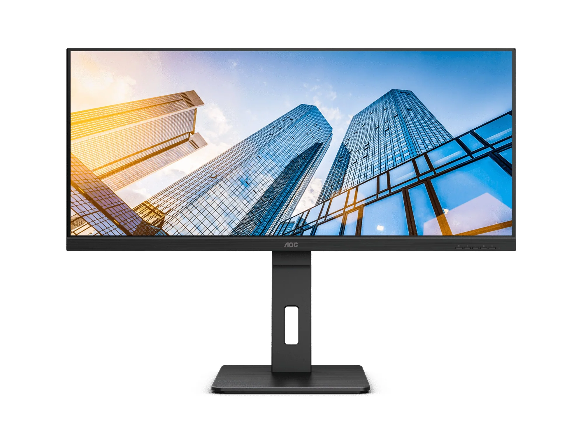 AOC U34P2C/71 34" WQHD (3440x1440) 75Hz 4ms GTG IPS Wide View Adaptive Sync Gaming Monitor (Black) - Image 2