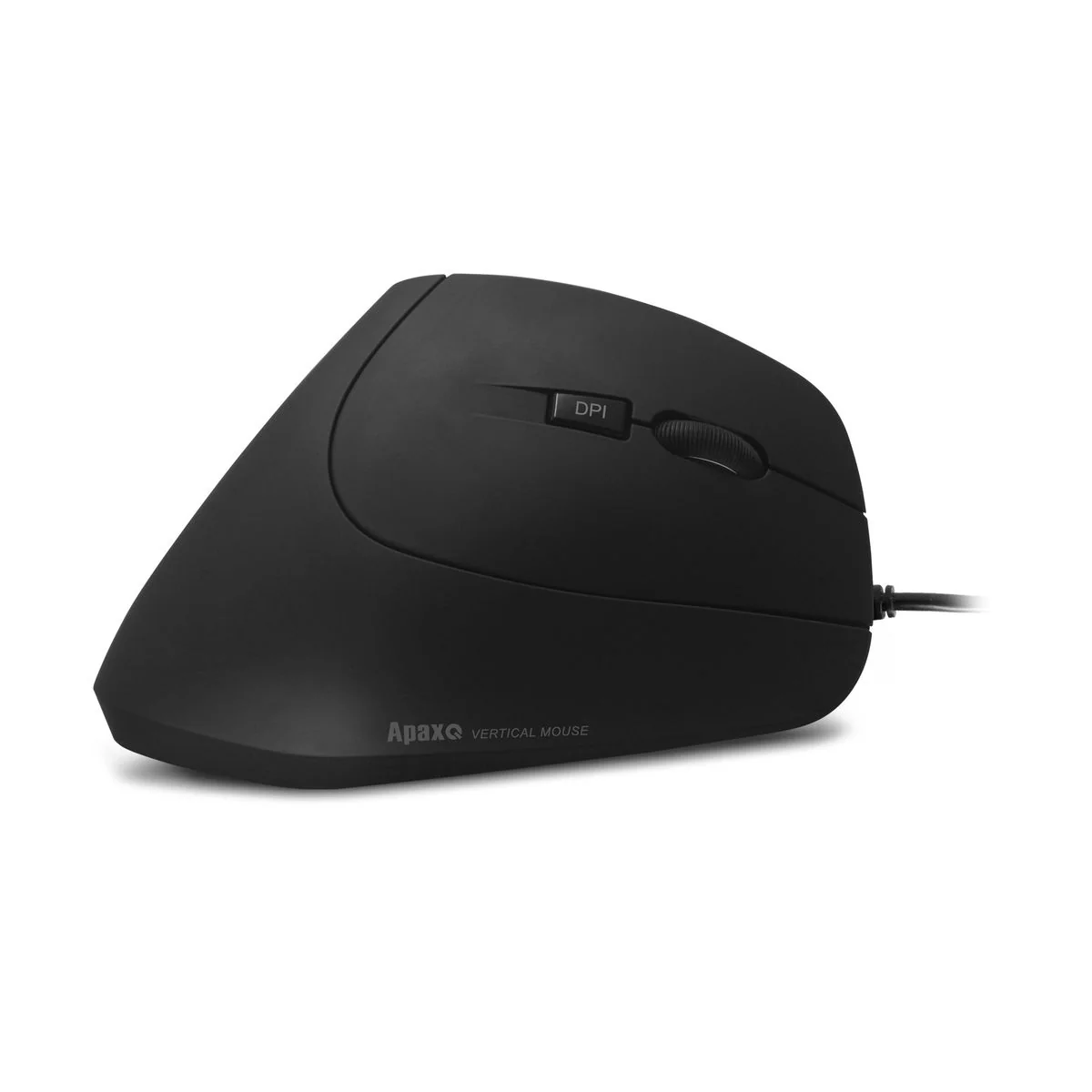ApaxQ MV-185U Ergonomic Wired Vertical Mouse (Black) - Image 2