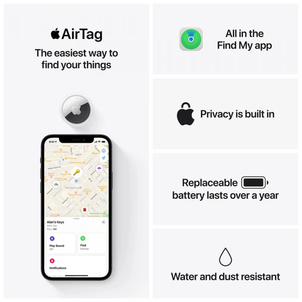 Apple Airtag (1-Pack) (MX532ZP/A) - Image 6