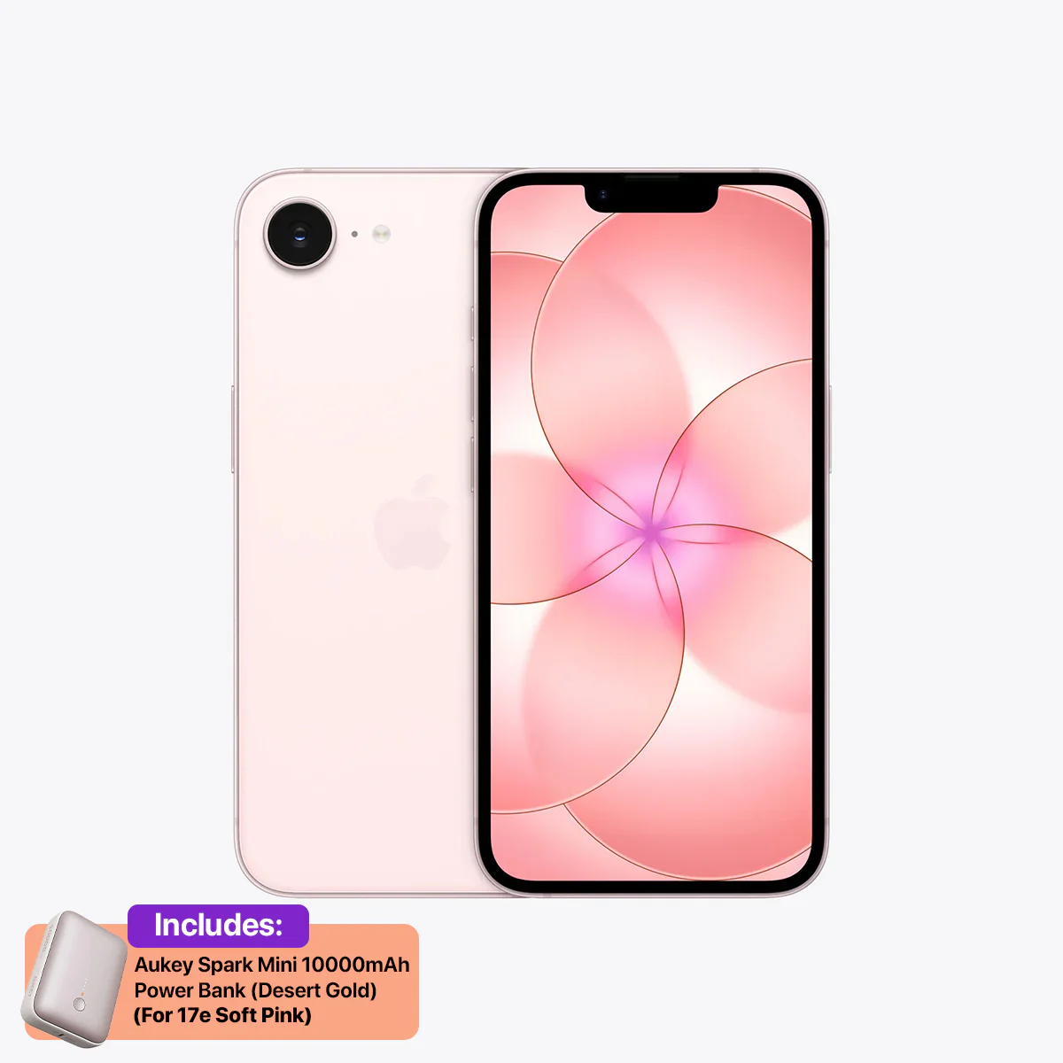 Apple iPhone 17e 256GB (Black, White, Soft Pink) + Aukey Spark Mini 10000mAh Power Bank (Pink, Desert Gold) - Image 11