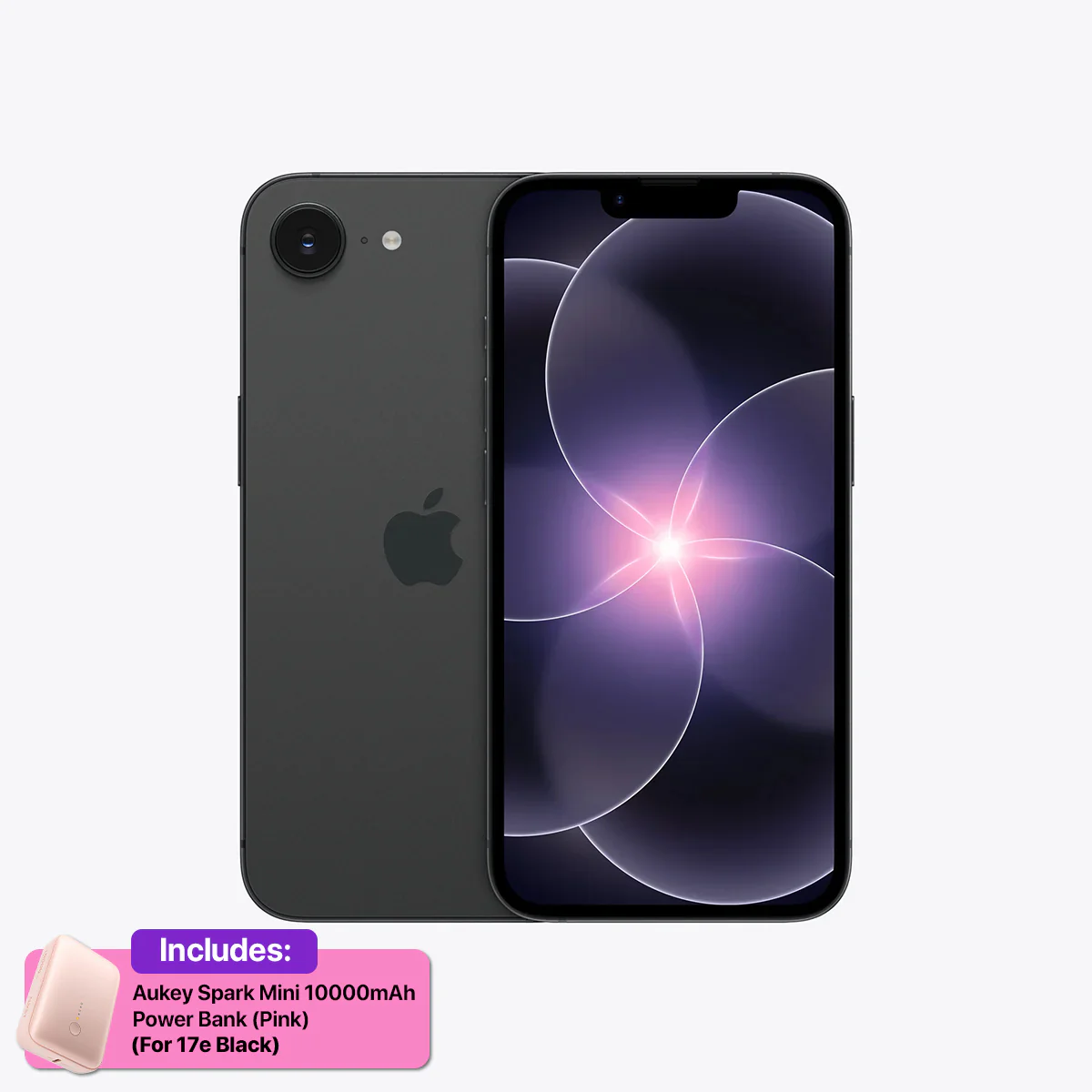 Apple iPhone 17e 256GB (Black, White, Soft Pink) + Aukey Spark Mini 10000mAh Power Bank (Pink, Desert Gold) - Image 3