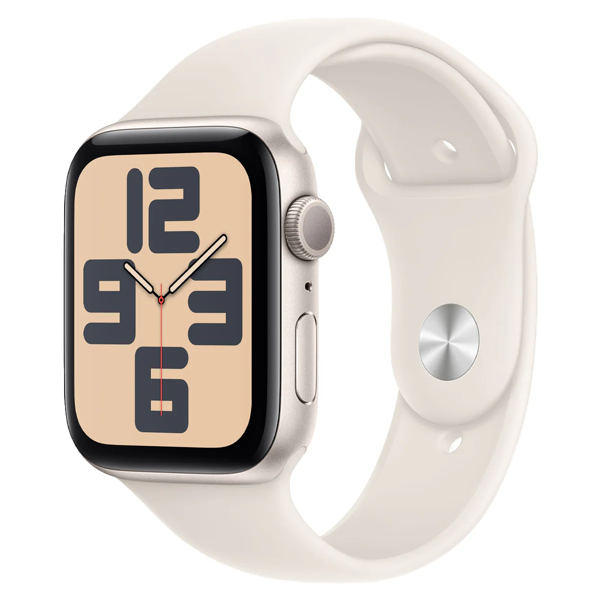 Apple Watch SE GPS 40mm Aluminum Case with Starlight Sport Band - M/L (Starlight) (MXEG3ZP/A) - Image 2