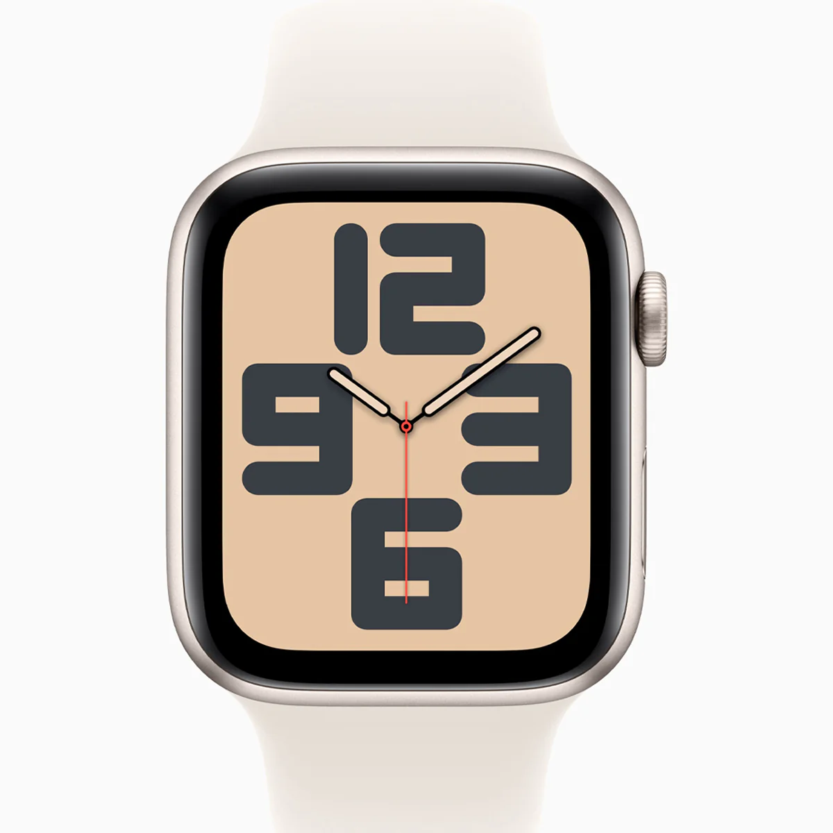 Apple Watch SE GPS 40mm Aluminum Case with Starlight Sport Band - M/L (Starlight) (MXEG3ZP/A) - Image 3