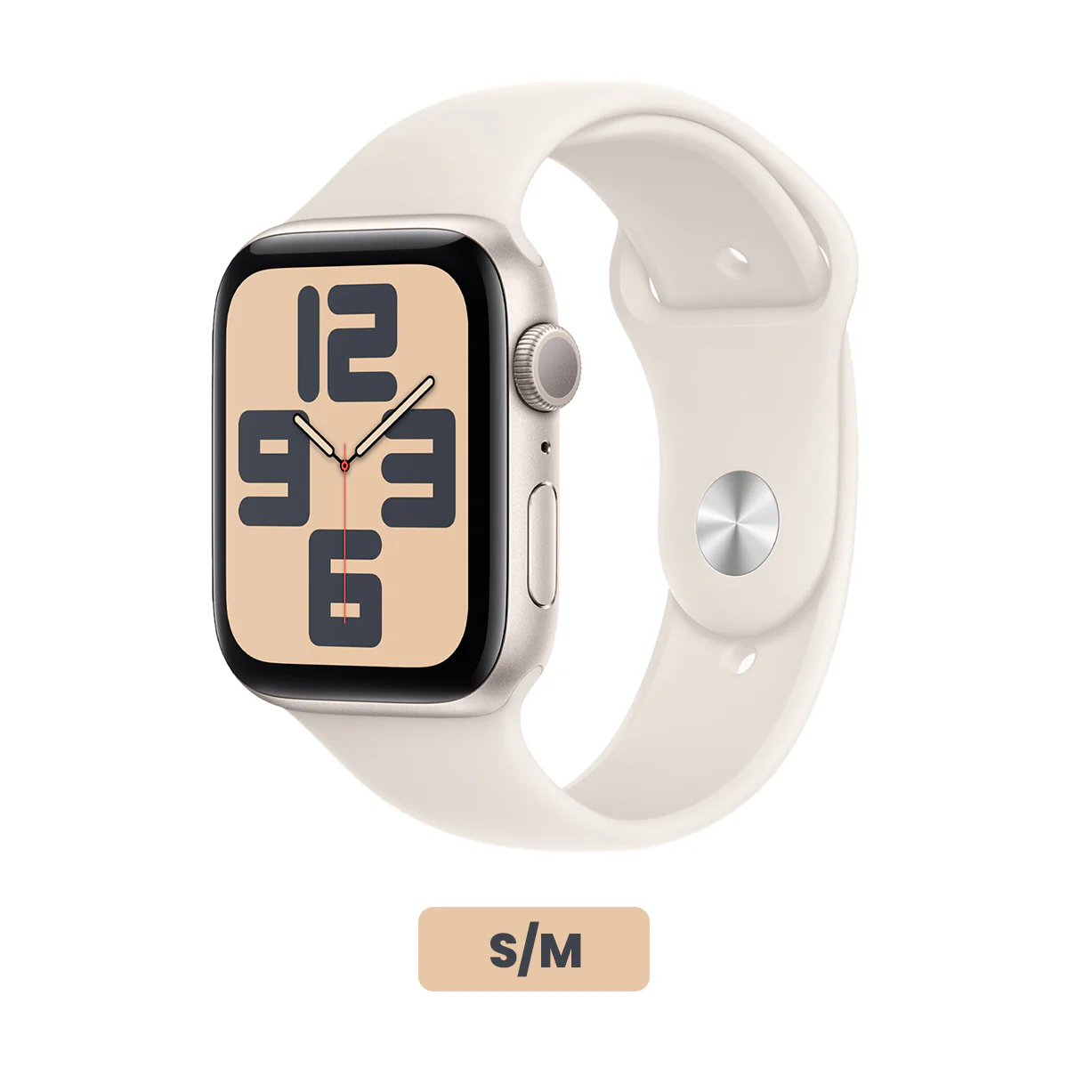 Apple Watch SE GPS 40mm Aluminum Case with Starlight Sport Band - M/L (Starlight) (MXEG3ZP/A) - Image 6