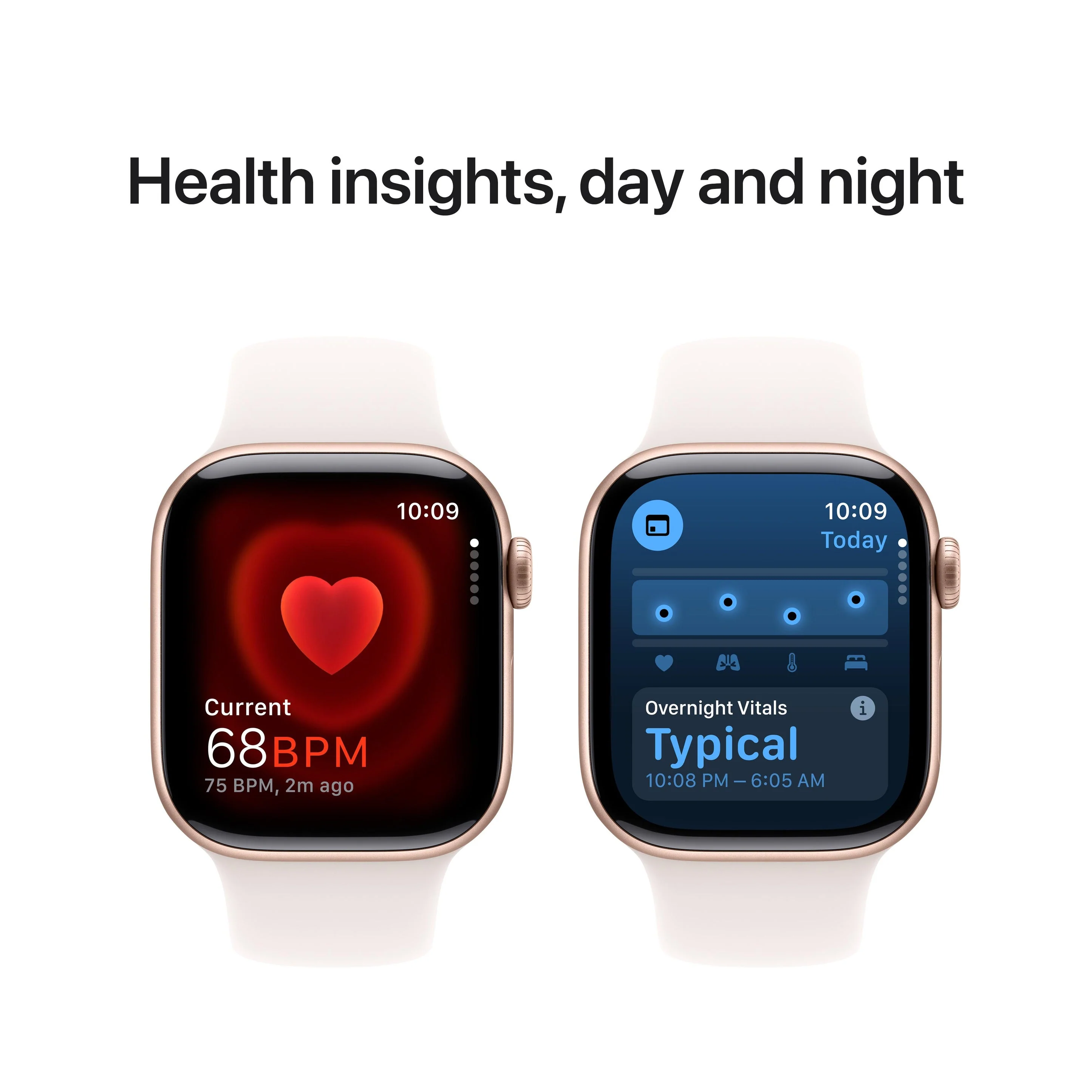 Apple Watch Series 10 GPS 42mm Aluminum Case with Light Blush Sport Band - M/L (Rose Gold) (MWWJ3ZP/A) - Image 5