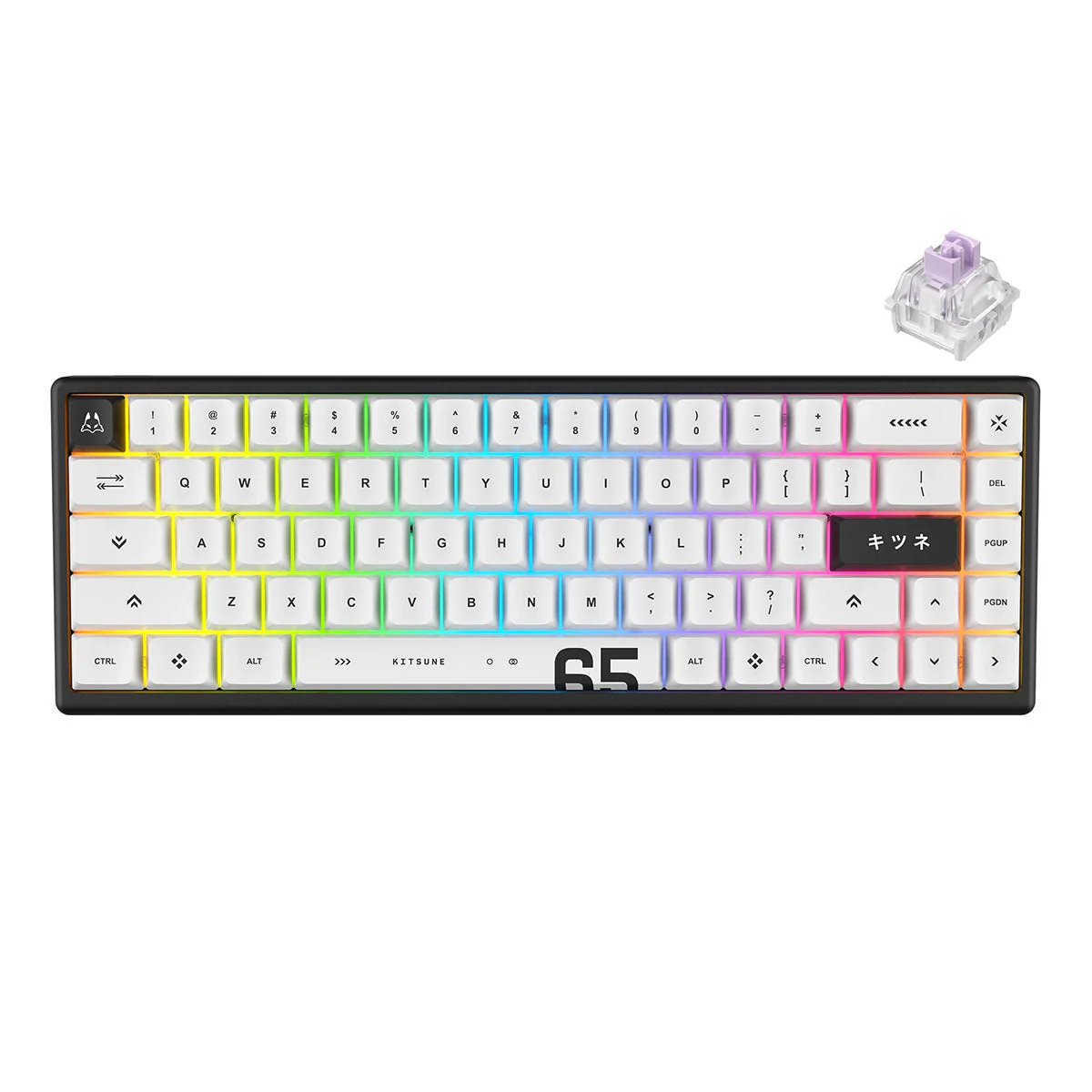 Arbiter Studio Polar 65 Pro Magnetic Gaming Keyboard (Kitsune White, Kitsune Black) - Image 12