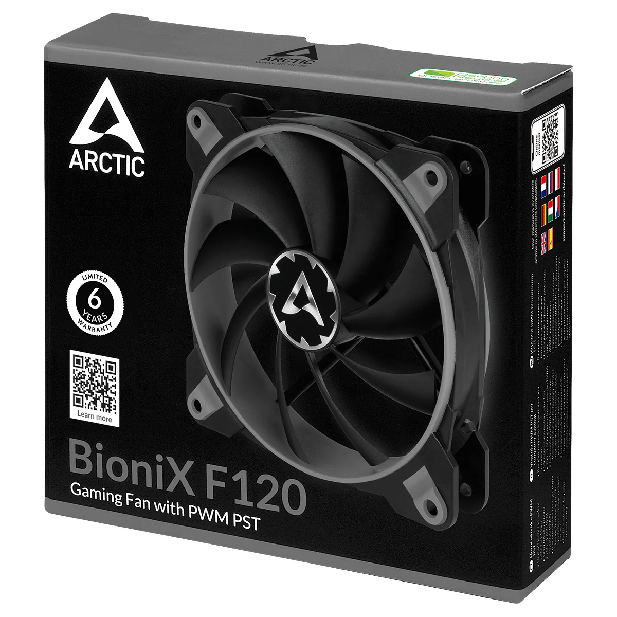 Arctic BioniX F120 120mm PWM Fan with Cable Splitter (Black/Grey) (ACFAN00163A) - Image 5