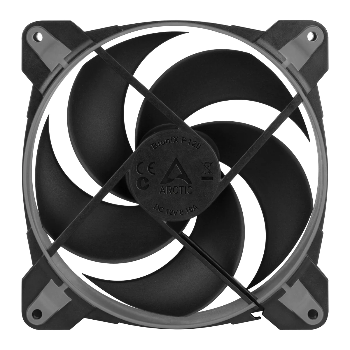 Arctic BioniX P120 120mm PWM Fan with Cable Splitter (Black/Grey) (ACFAN00168A) - Image 4