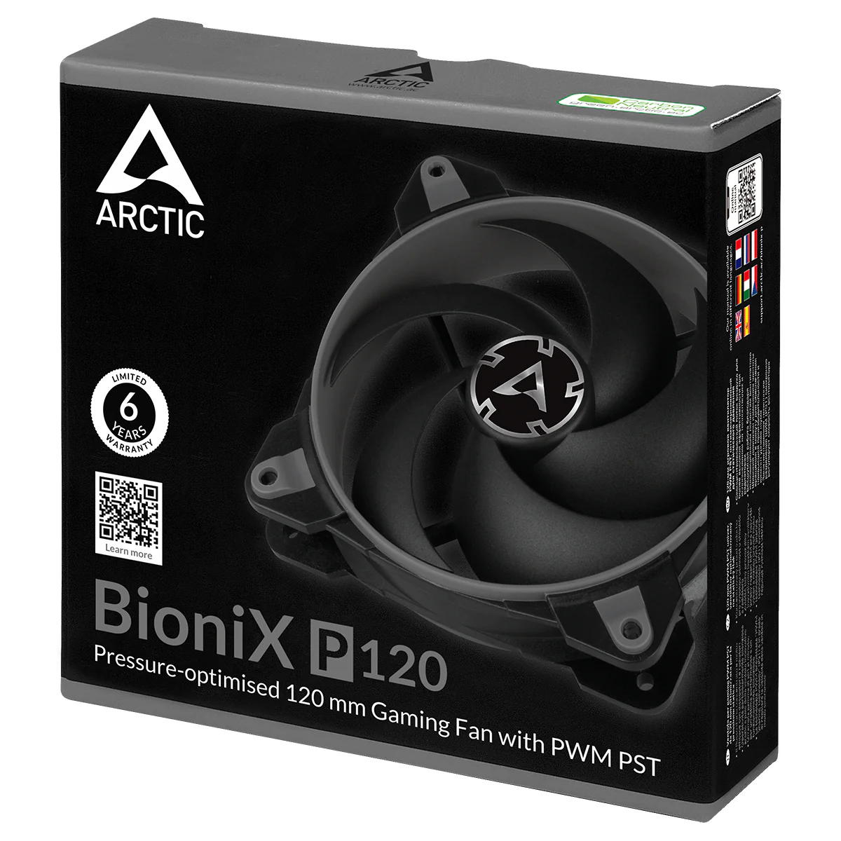 Arctic BioniX P120 120mm PWM Fan with Cable Splitter (Black/Grey) (ACFAN00168A) - Image 6