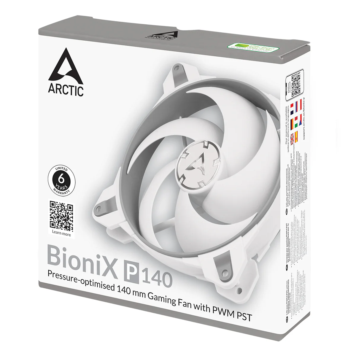 Arctic BioniX P140 140mm PWM Fan with Cable Splitter (White/Black, Grey/Black, Grey/White) - Image 19