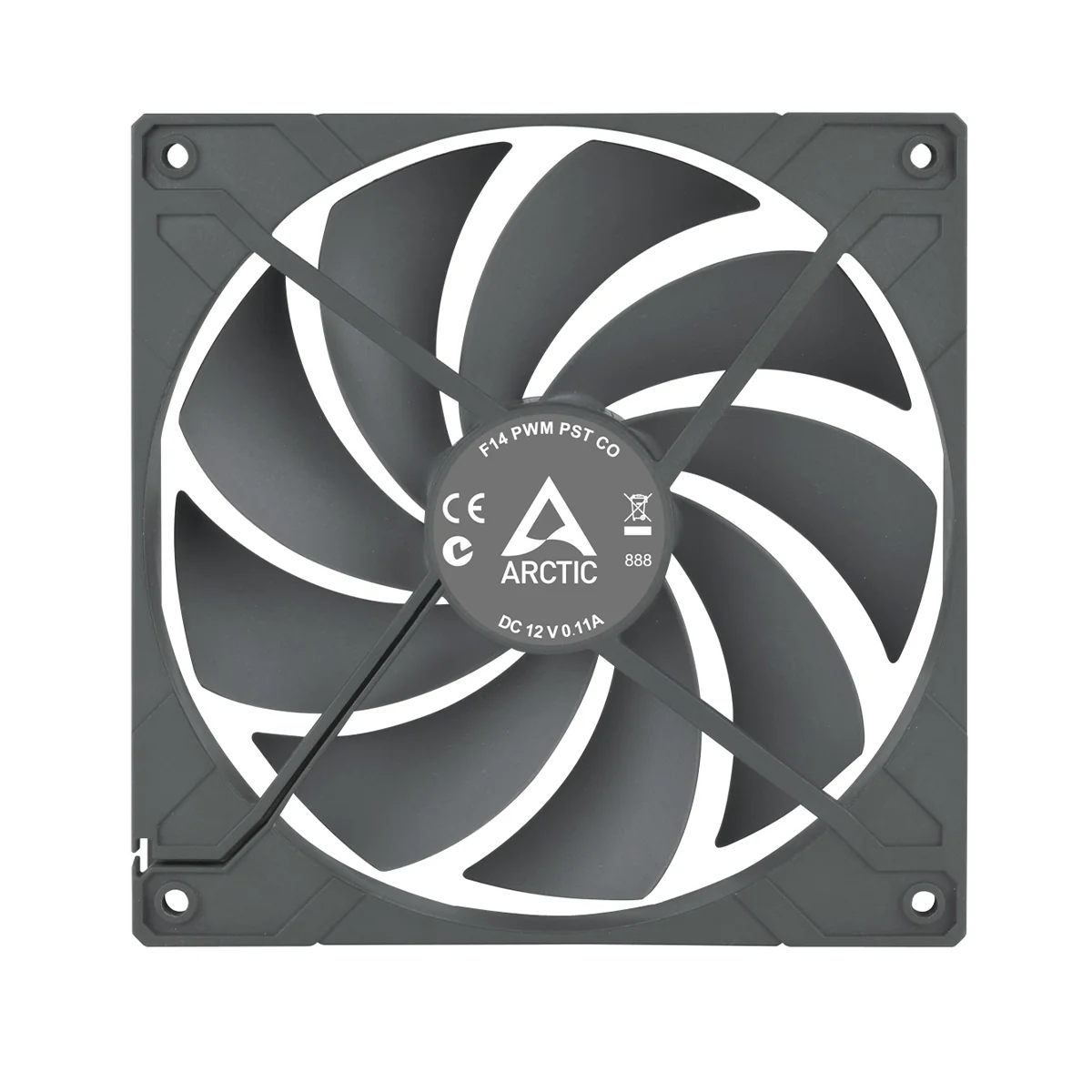 Arctic F14 PWM PST CO 140mm PWM Fan with Cable Splitter for Continuous Operation (Black) (ACFAN00080A) - Image 3
