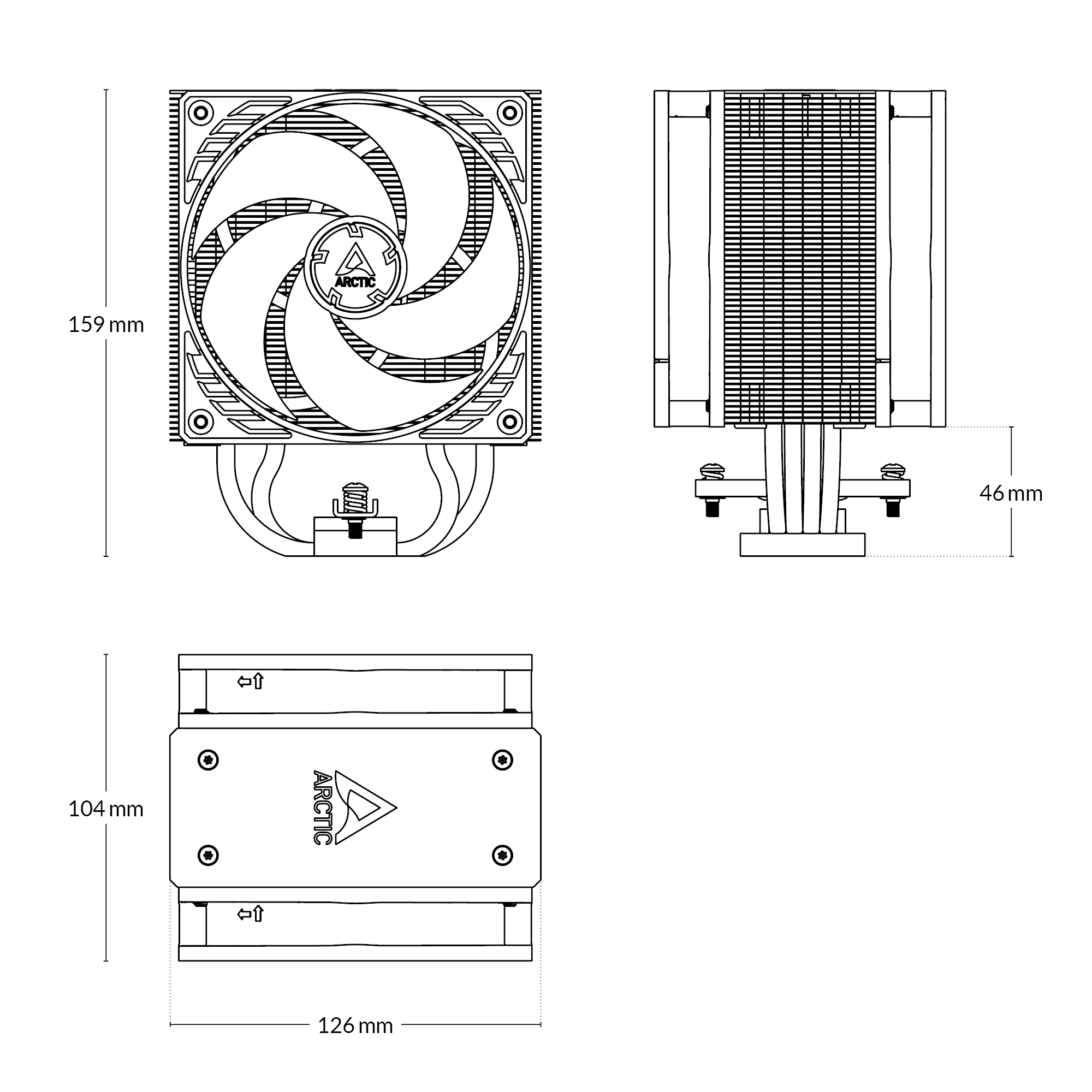 Arctic Freezer 36 CO | Multi Compatible Tower CPU Cooler for Continuous Operation (Black) (ACFRE00122A) - Image 7