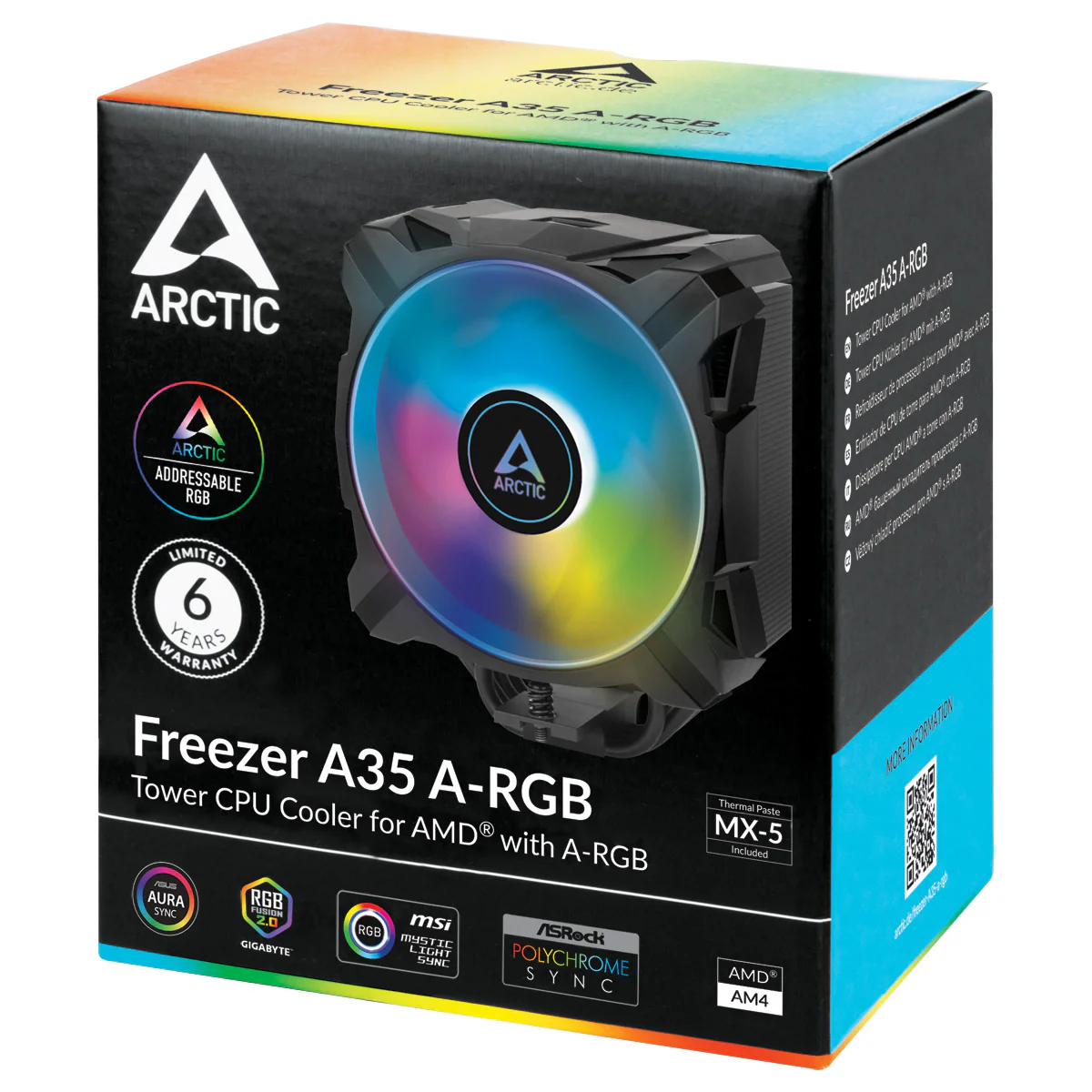 Arctic Freezer A35 A-RGB Tower CPU Cooler for AMD with A-RGB (ACFRE00115A) - Image 8