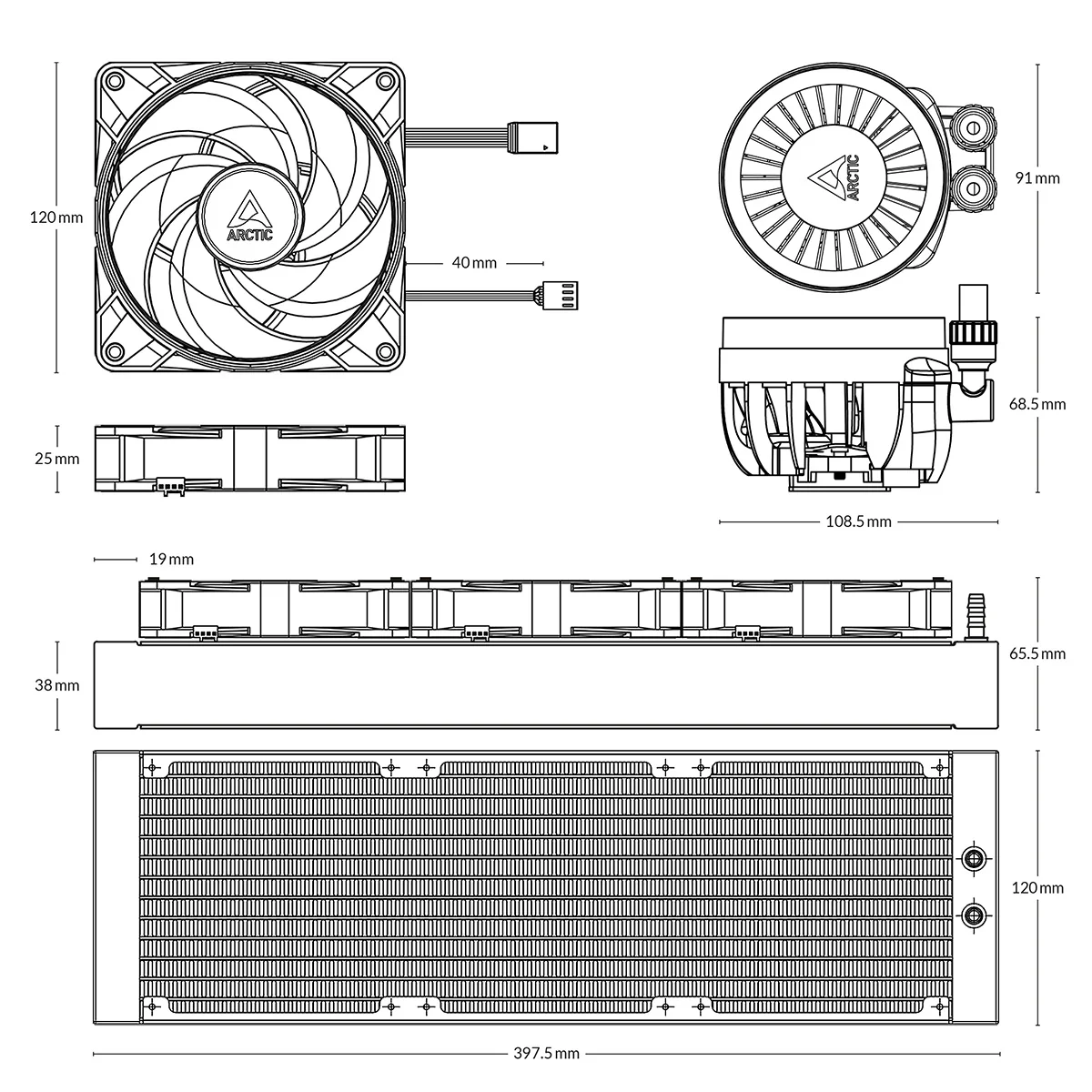 Arctic Liquid Freezer III 360 A-RGB Multi Compatible AIO CPU Water Cooler (Black, White) (ACFRE00144A, ACFRE00152A) - Image 17