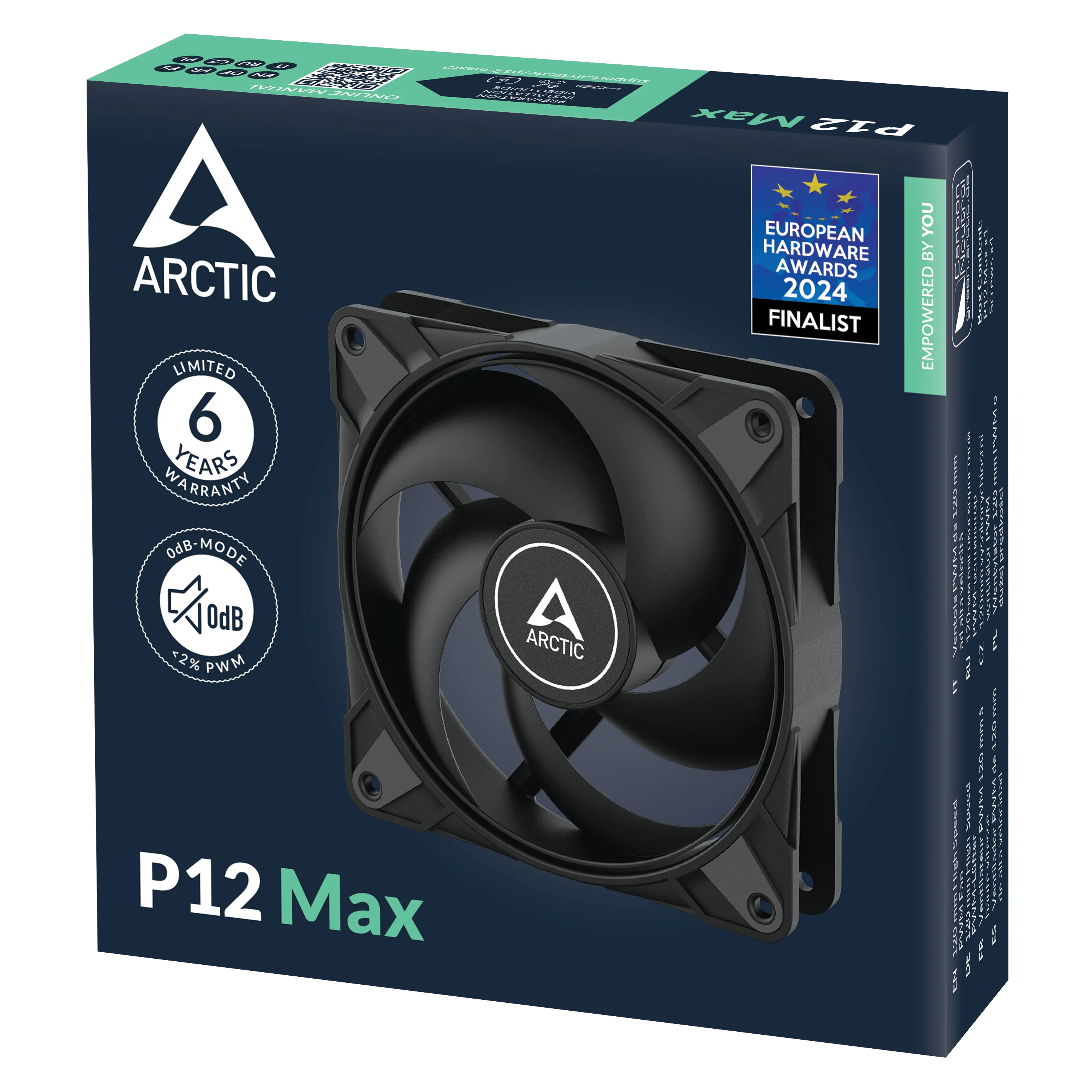 Arctic P12 Max 120mm High Speed PWM Single Fan (Black, White) - Image 7