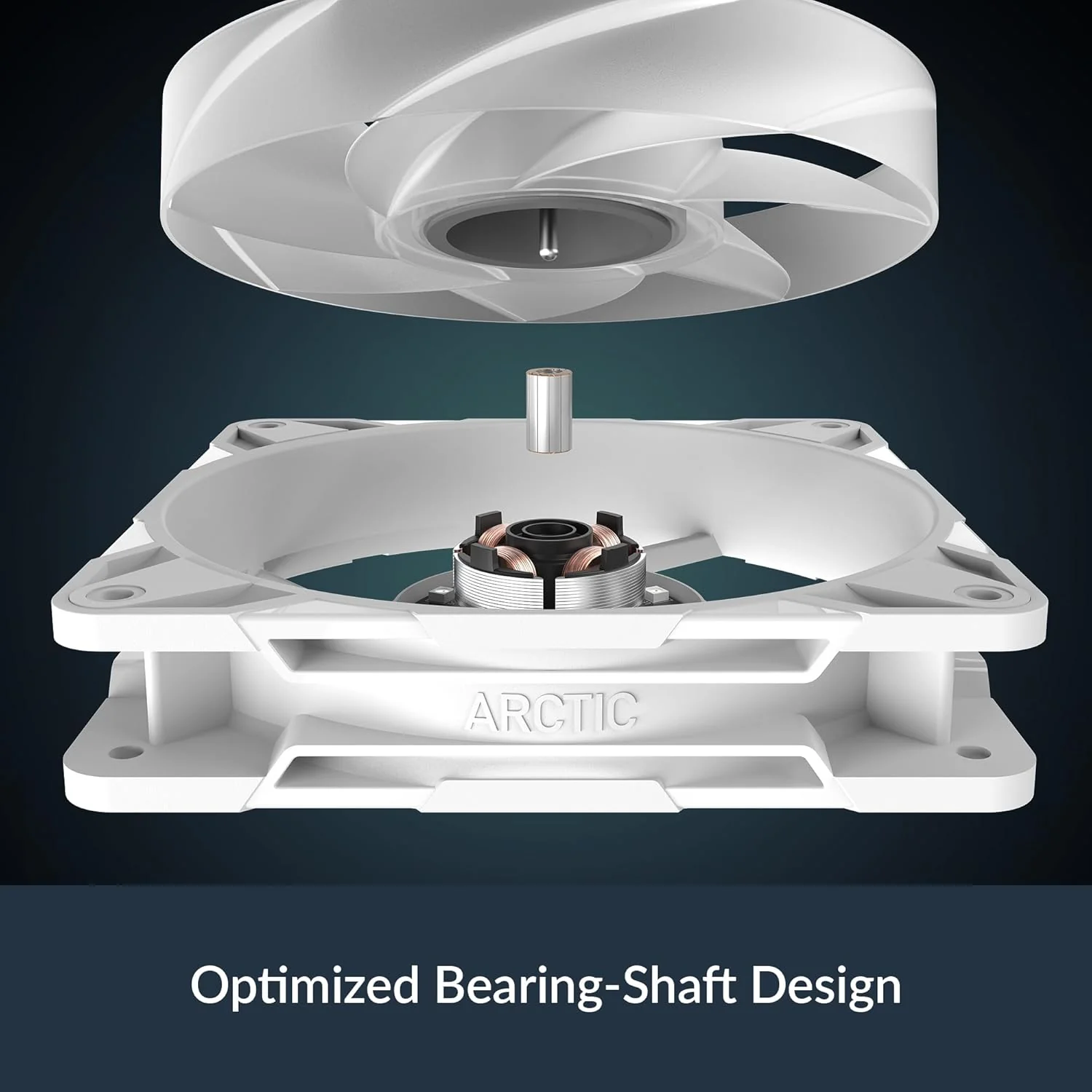 Arctic P12 Pro A-RGB 120mm A-RGB PWM Single Fan with Cable Splitter (White) (ACFAN00311A) - Image 2