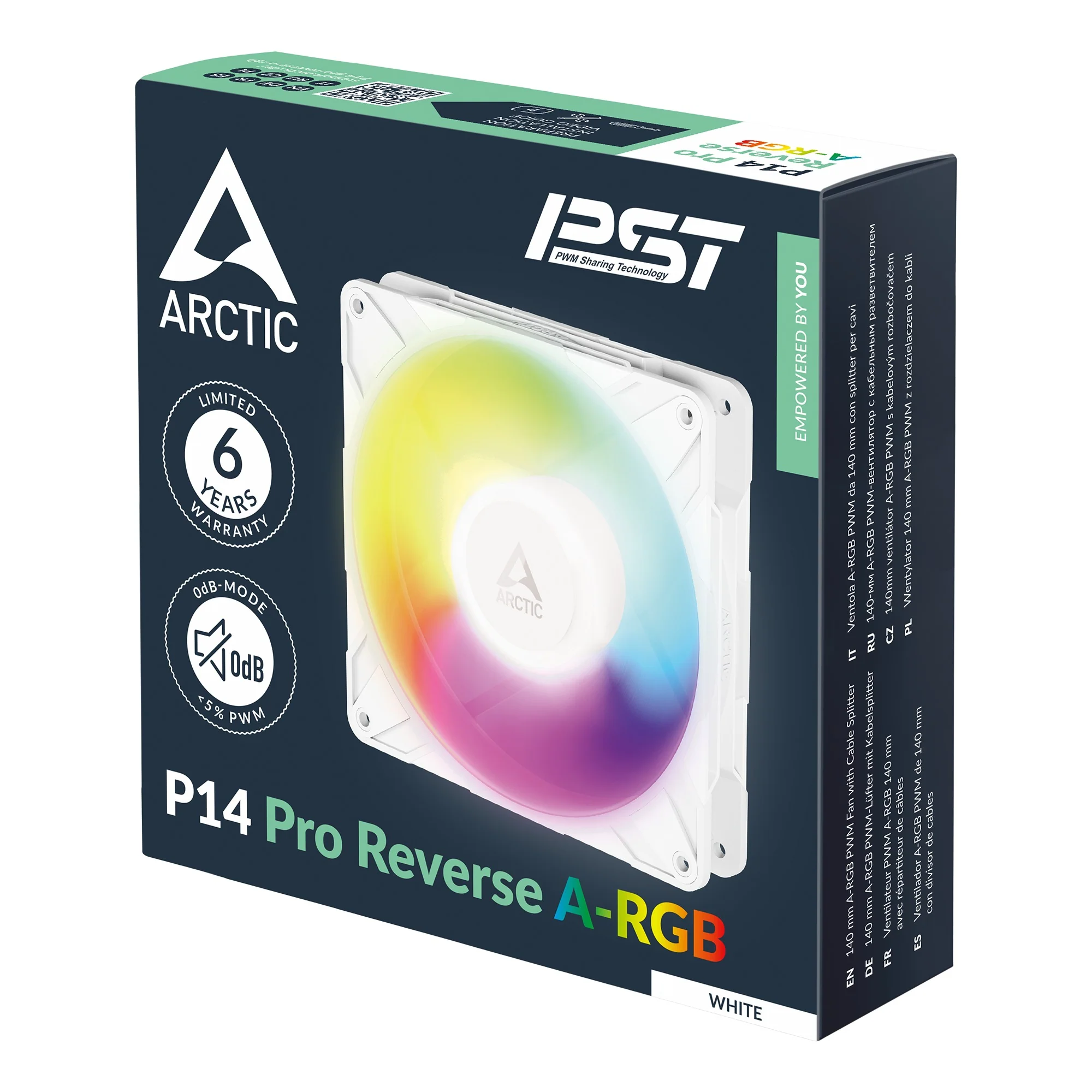 Arctic P14 Pro Reverse 140mm A-RGB PWM Single Fan with Cable Splitter (Black, White) (ACFAN00323A, ACFAN00324A) - Image 13