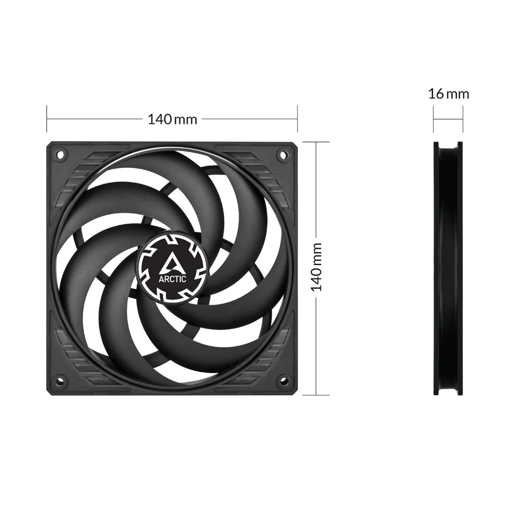 Arctic P14 Slim PWM PST 140mm Low-Profile PWM Fan with Cable Splitter (ACFAN00268A) - Image 6
