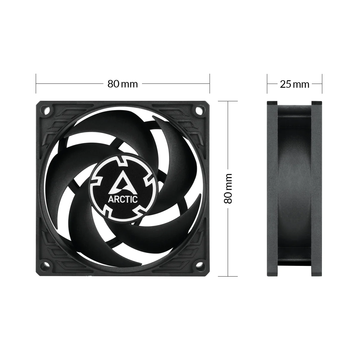 Arctic P8 Max High-Speed 80mm PWM Single Fan (Black) (ACFAN00286A) - Image 6
