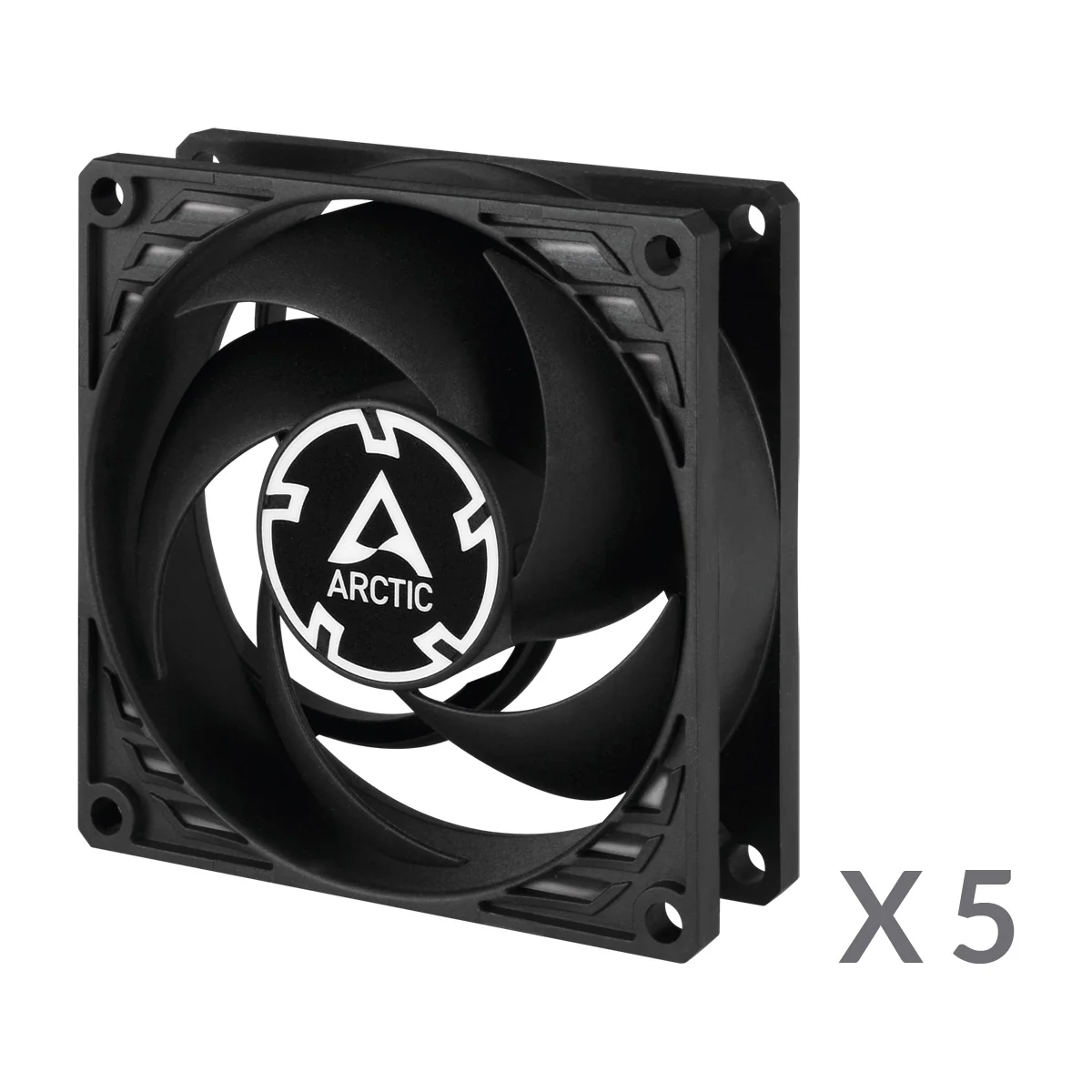 Arctic P8 PWM PST 80mm PWM 5-Pack Fan with Cable Splitter (Black) (ACFAN00154A) - Image 2